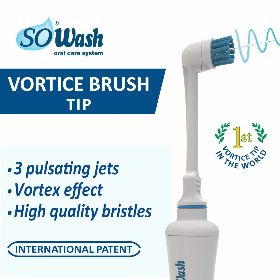 Sowash Vortice Brush szczotki zapasowe do myjki do ust 2 szt.