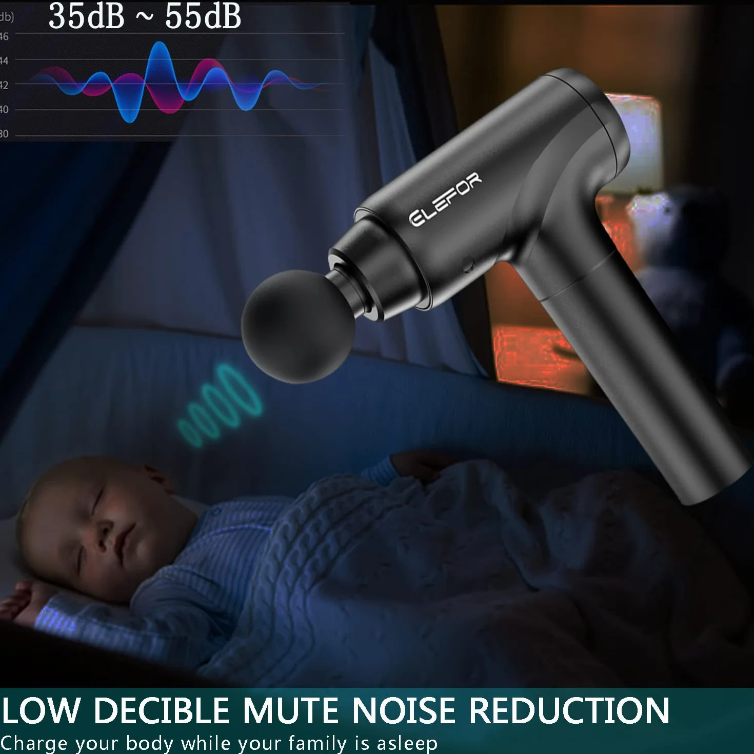 Massage Gun Deep Tissue,Percussion Massager Gun for Athletes Muscle Massage Gun for Pain Relief with 8 Massage Heads & 20 Speeds (Matte Black)