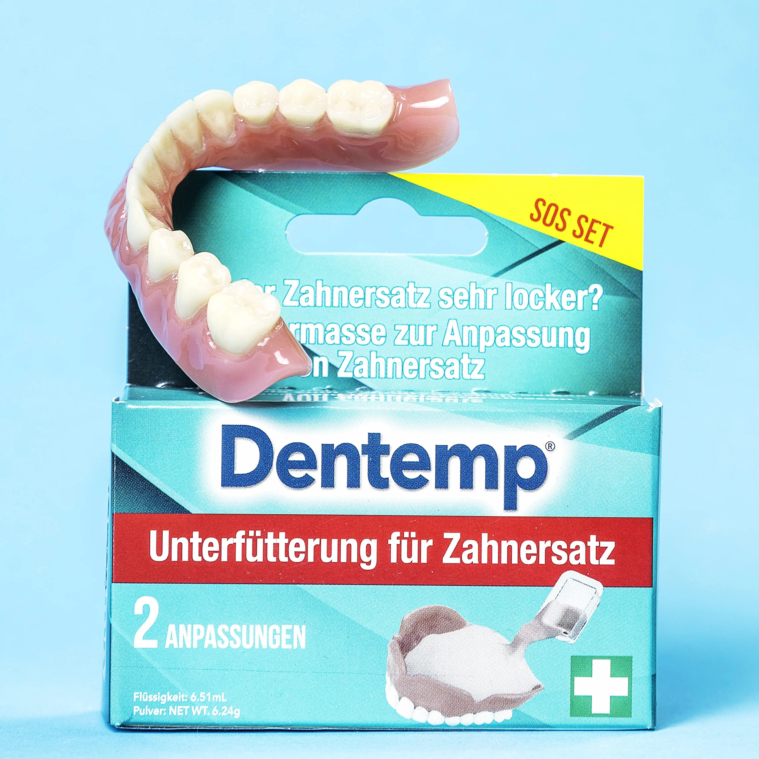 Dentemp podkarmienie protez modelina do dopasowania protez zestaw do naprawy zębów