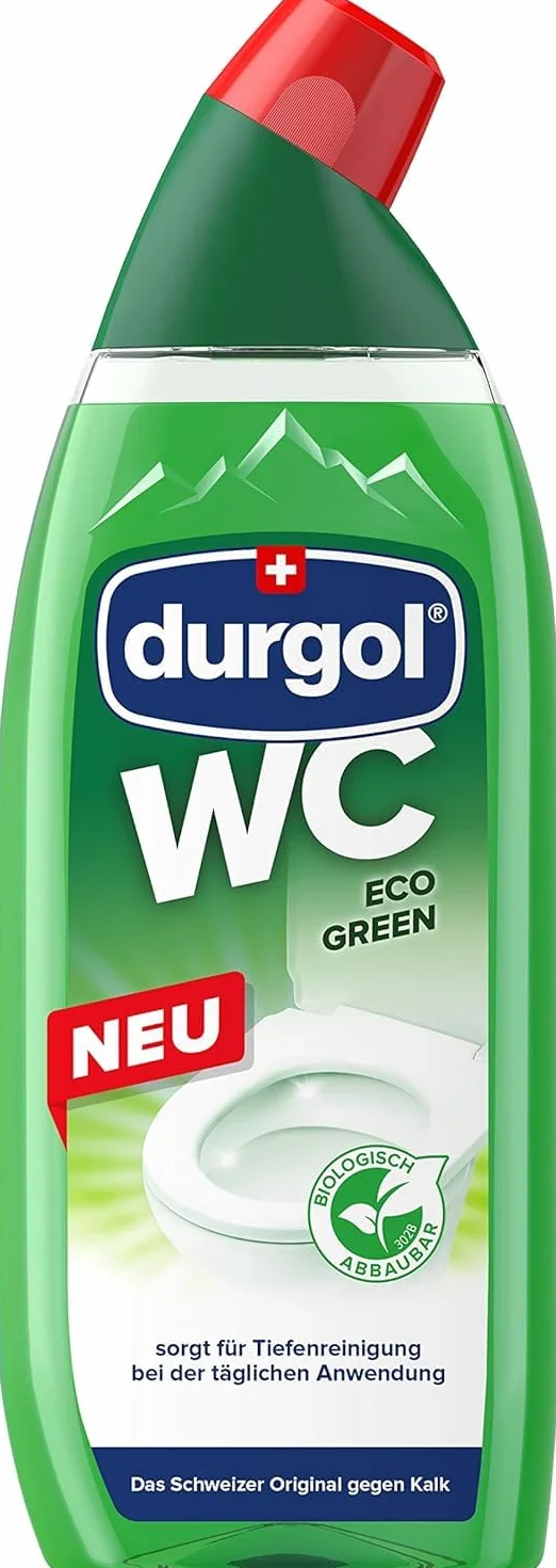 durgol Środek do czyszczenia WC Eco Green o kwiatowym zapachu – czyści, chroni i pielęgnuje toaletę – środek do czyszczenia toalety z kamieniem moczowym i wapnem – płyn do czyszczenia toalety – środek