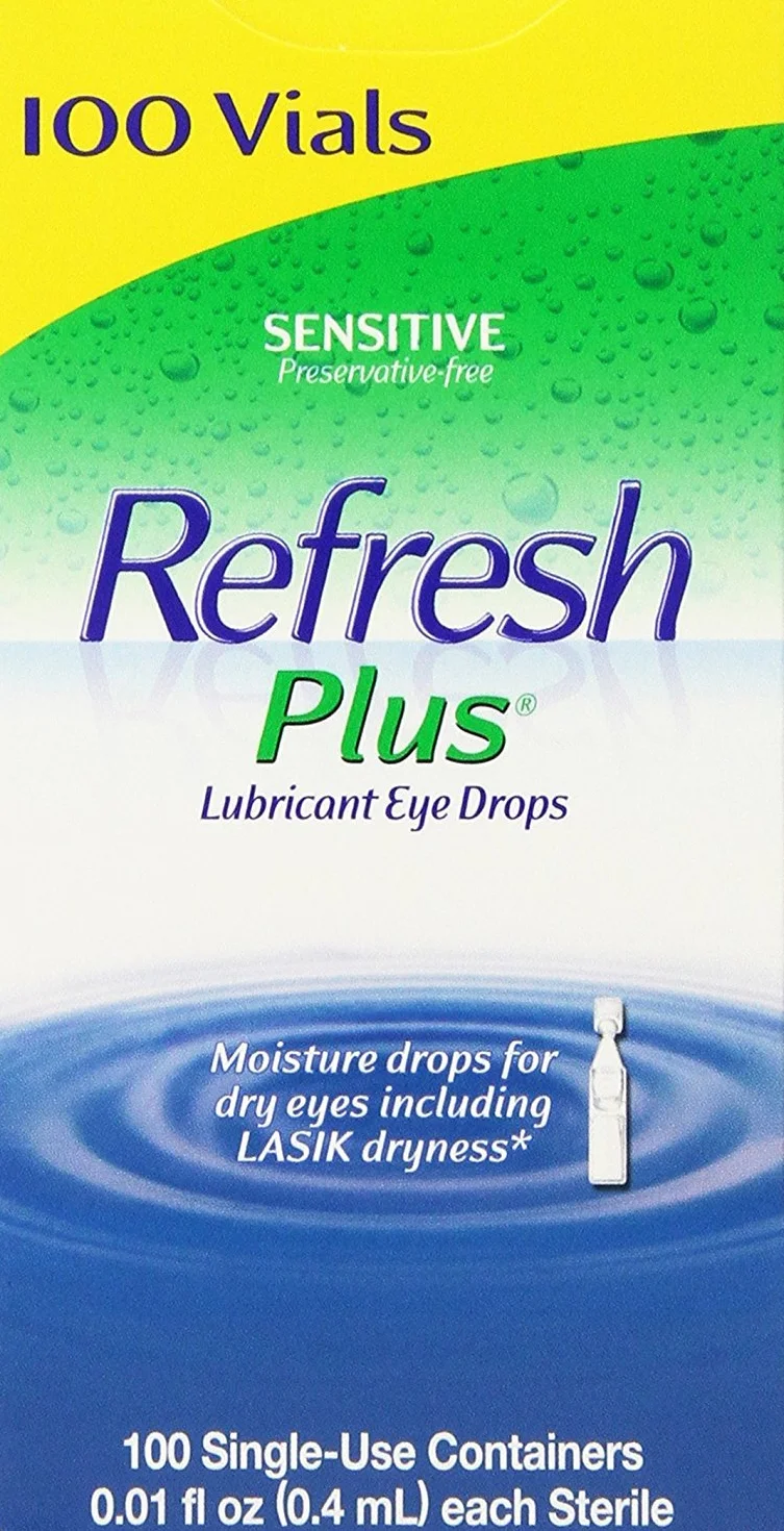 Allergan Refresh Plus Lubricant Eye Drops Single Use Vials 100 ct