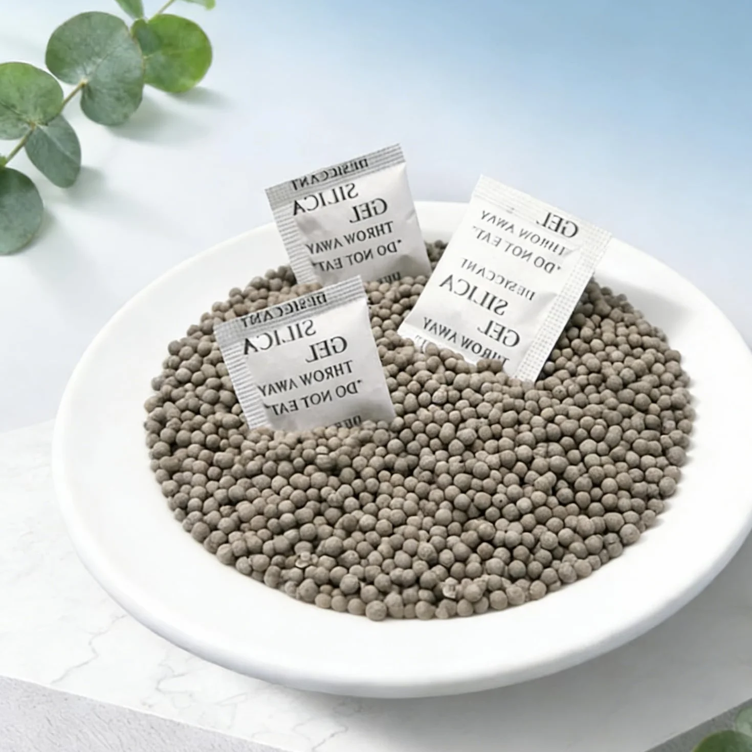 100 saszetek × 1 g żel krzemionkowy osuszający wielokrotnego użytku, odporny na pleśń, pochłaniacz wilgoci, bez chlorku kobaltu do przechowywania ubrań spożywczych
