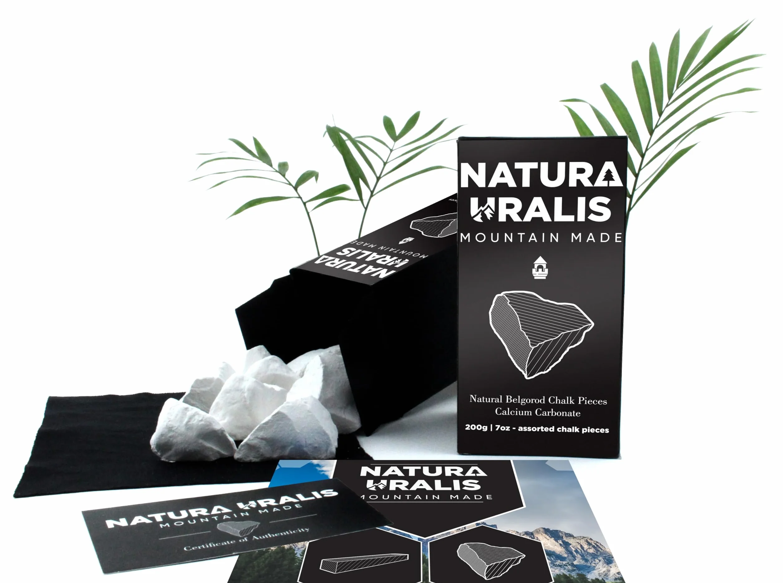Natura Uralis Premium Belgorod Kawałki Tynkowe | 200g Białych Kawałków Wapiennych - Niesamowity Chrzęst, Satysfakcjonująca Ziemista, Aksamitna i Solidna Tekstura, Sensacja ASMR