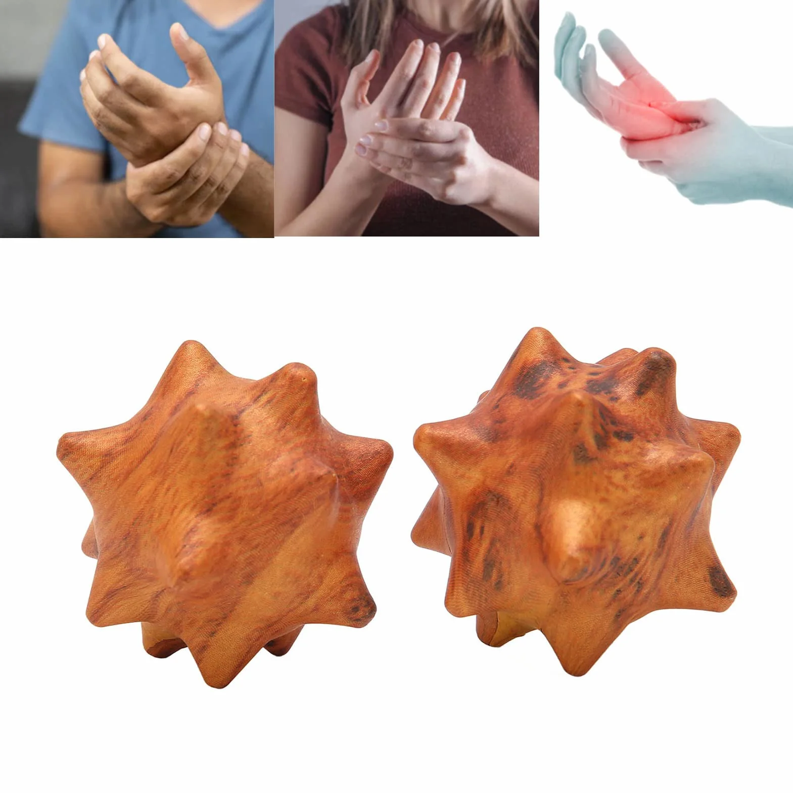 Piłka do Masażu Dłoni, Relaksujące Spiczaste Piłki do Masażu Dłoni ćwiczenia Mięśni Dłoni poprawiają elastyczność Palców do Użytku na Zewnątrz