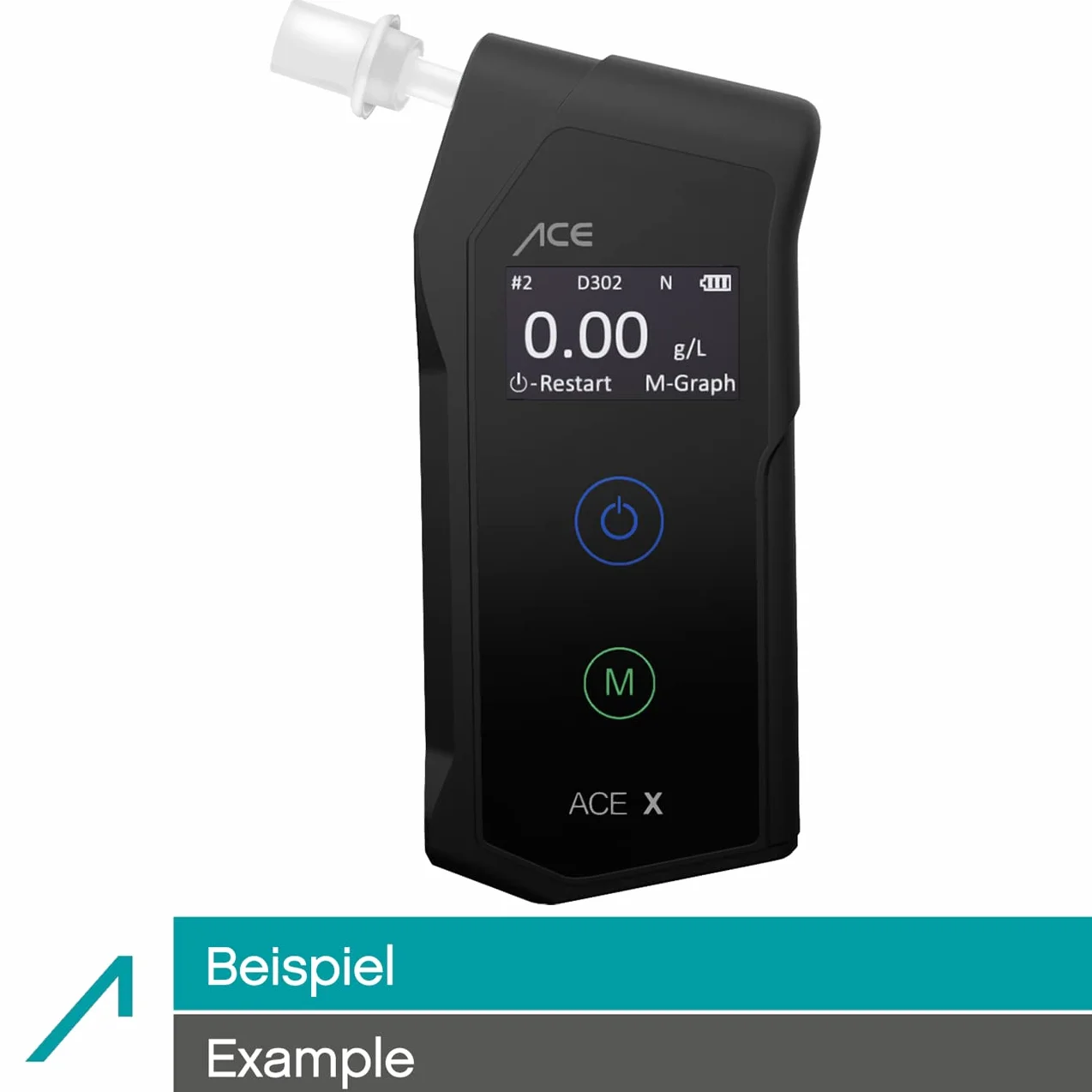 ACE 100078 higieniczny ustnik do alkomatu, 25 sztuk, z blokadą oddechu powrotnego