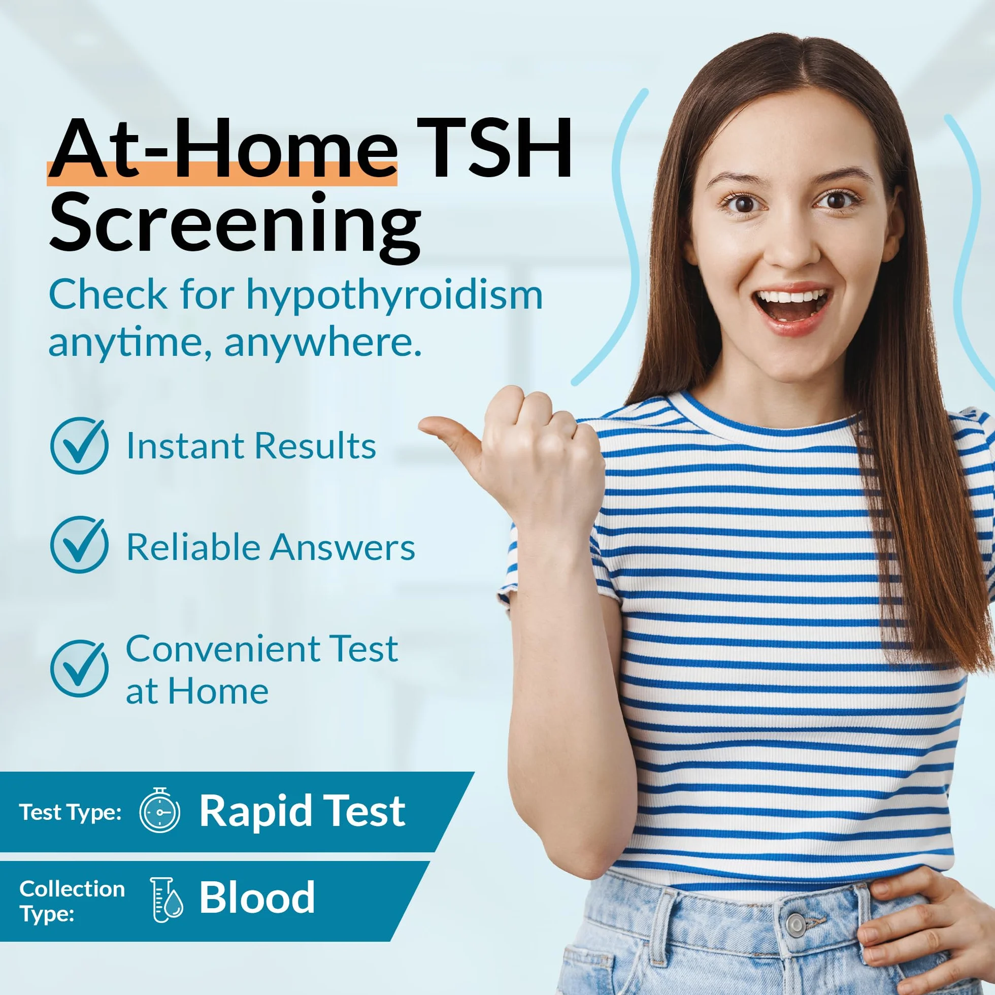 GetTested at Home Test TSH tarczycy 1 test mierzy poziom hormonu stymulującego tarczycę we krwi