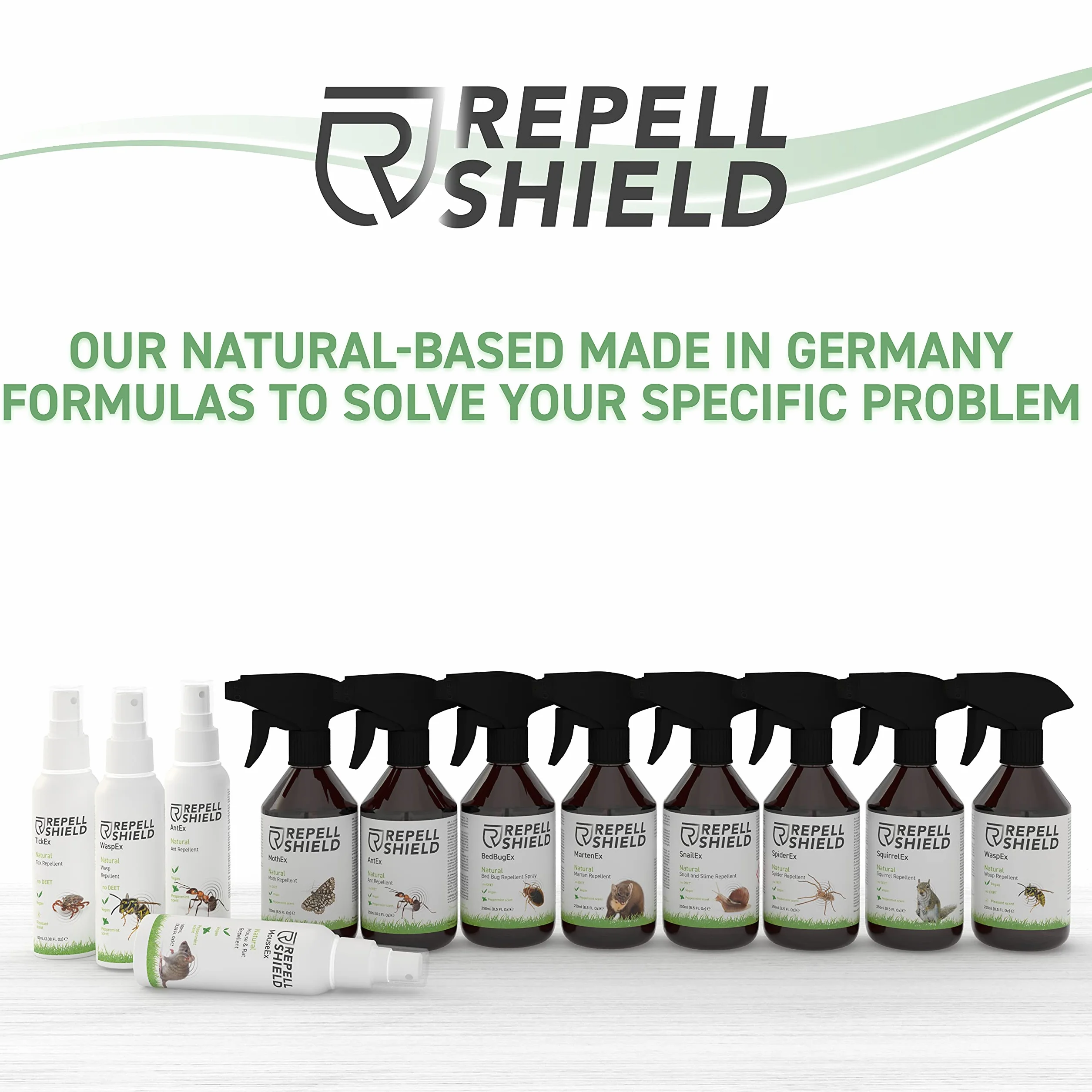 RepellShield Wegański spray do odstraszania myszy – spray z olejkiem miętowym do nieagresywnego odstraszania myszy, naturalny spray przeciw szczurom, do ogrodu, pojemność 100 ml