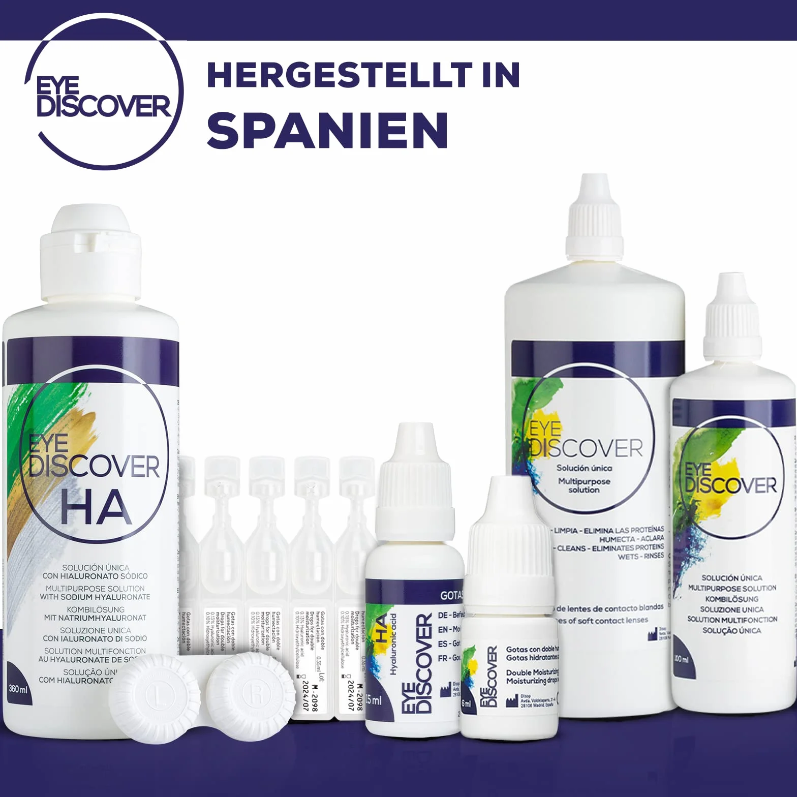 Krople do oczu na suche oczy z kwasem hialuronowym, krople nawilżające z podwójnym nawilżeniem, 15 ml