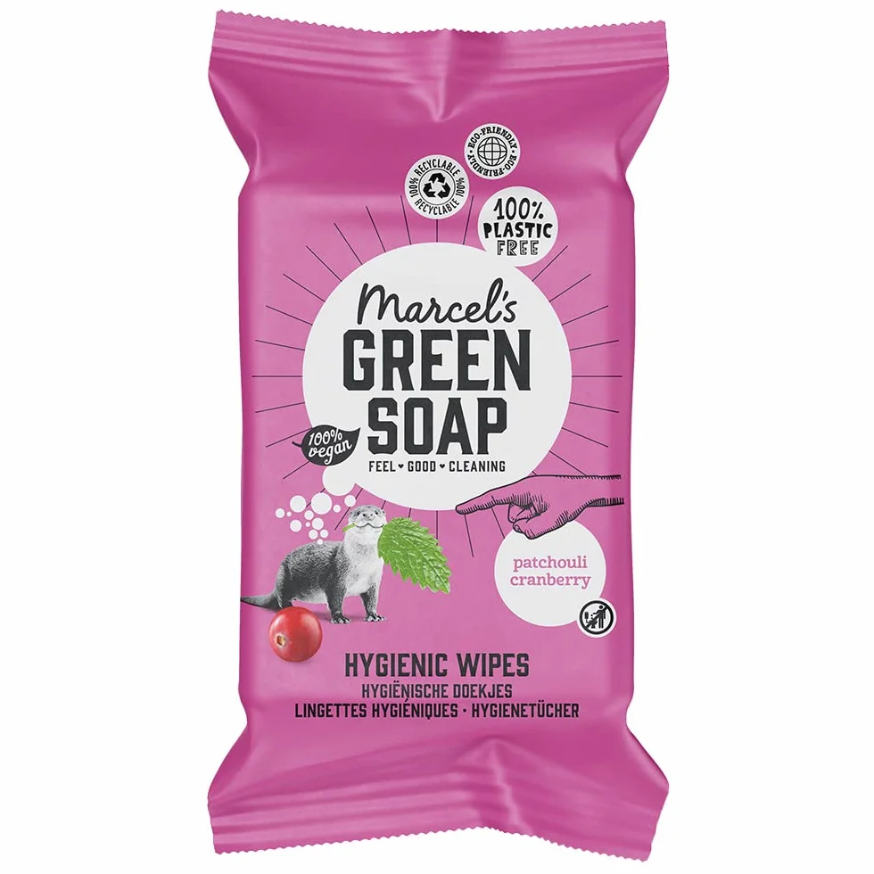 Marcel's Green Soap chusteczki nawilżane biodegradowalne paczula i żurawina 60 sztuk