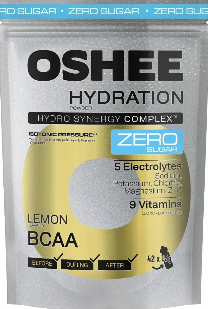 OSHEE Hydration Zero Sugar proszek Lemon BCAA 630 g