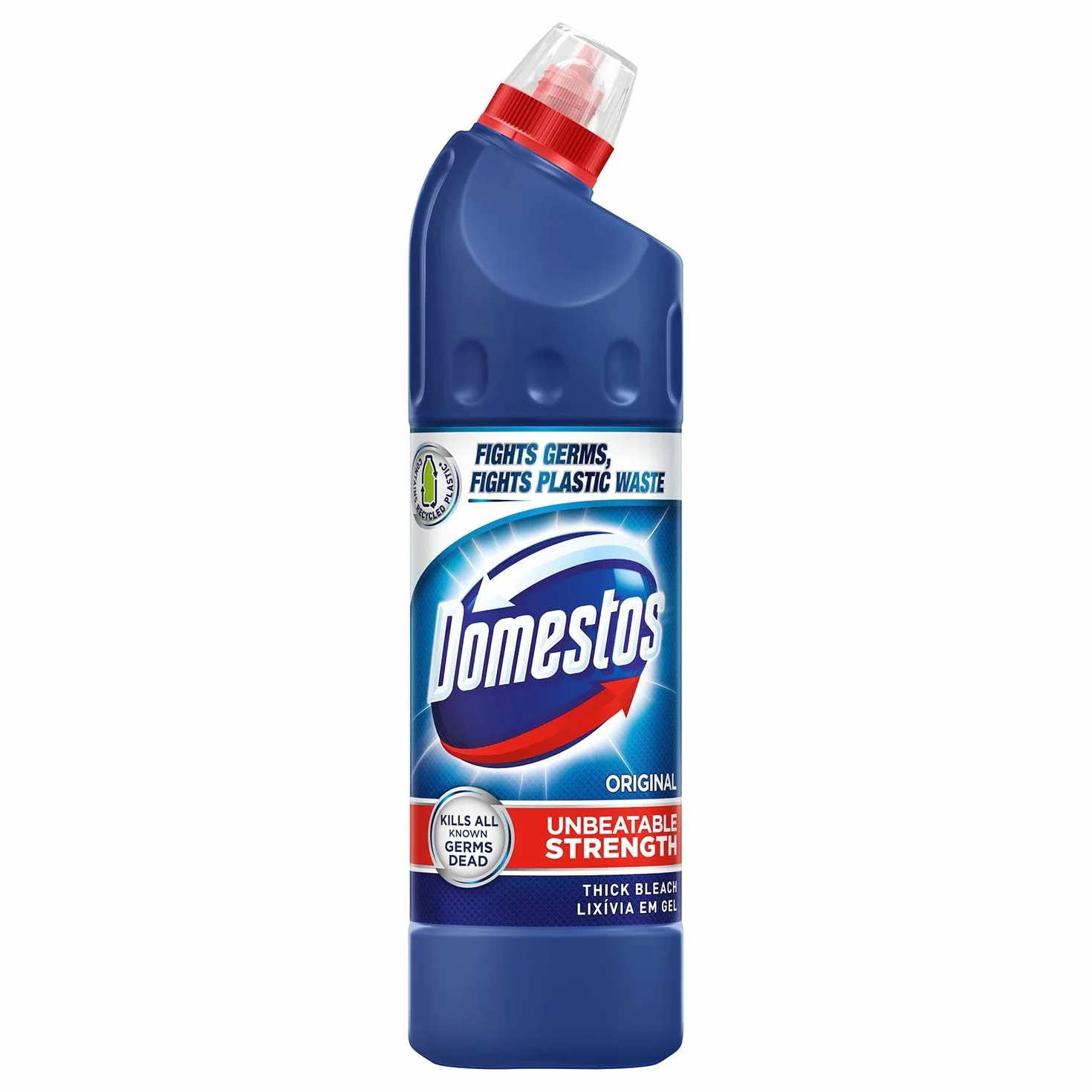 Domestos Niebieski oryginalny wybielacz 750 ml - pudełko 9 szt