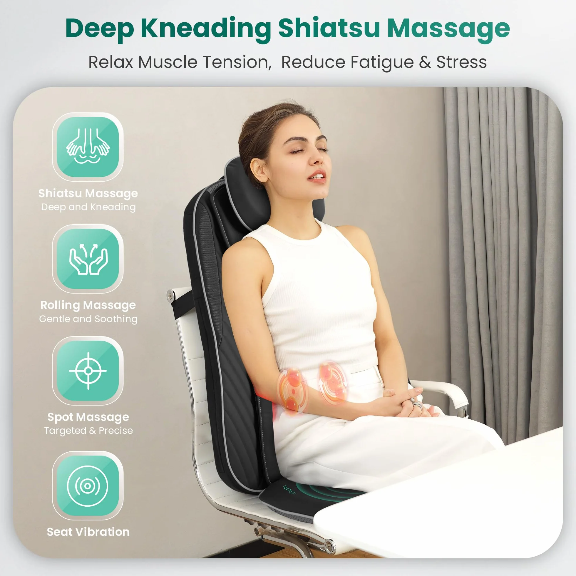 Snailax Poduszka do masażu Shiatsu