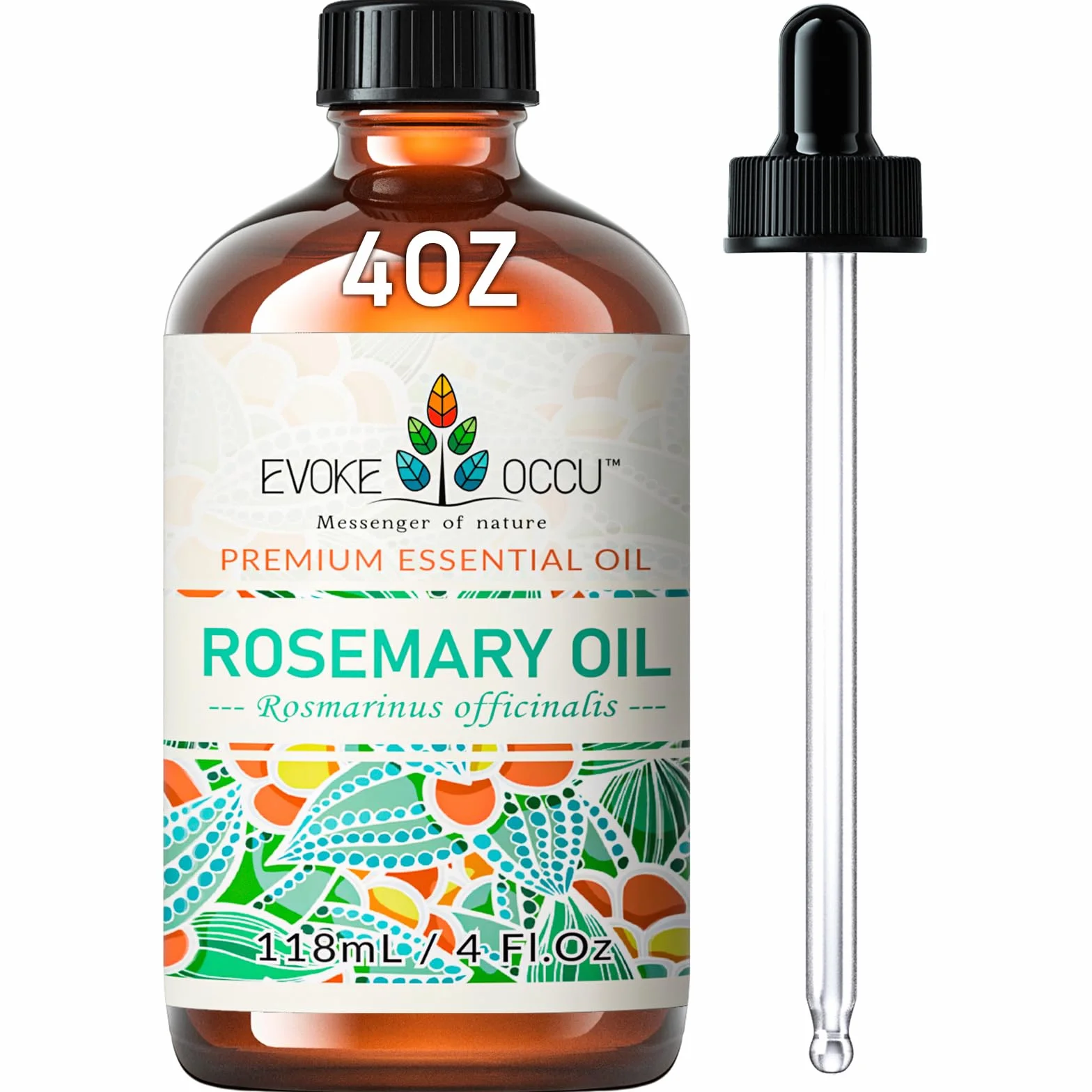 EVOKE OCCU Olejek Eteryczny z Rozmarynu 4 Oz,Czysty Olejek Rozmarynowy dla Skóry Włosów Dyfuzor Domowy- 4 FL Oz