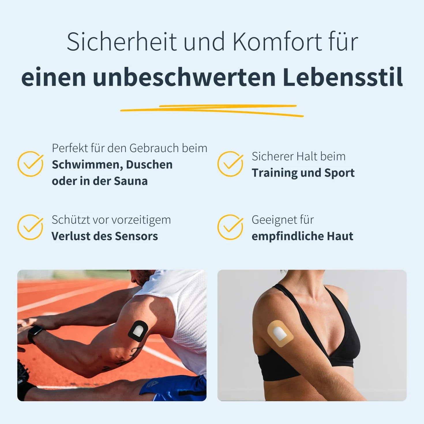 MySweetStitch | Plaster do Omnipod | Wodoodporny i przyjazny dla skóry (25 sztuk) | Produkowane w Niemczech | na zewnątrz: Ø 95 x 72mm | Beżowy