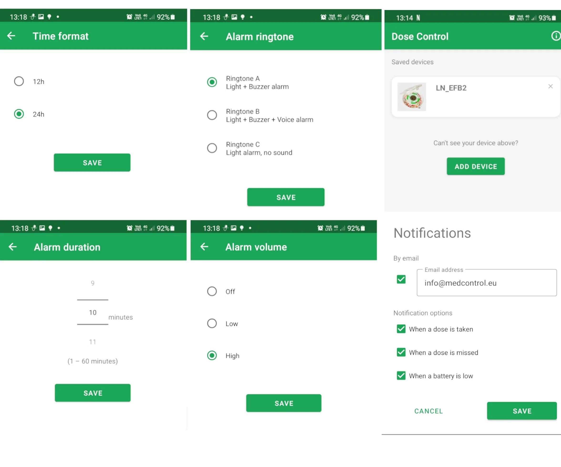 Inteligentny dozownik leków z aplikacją Android, 9 alarmów, przezroczysta pokrywka