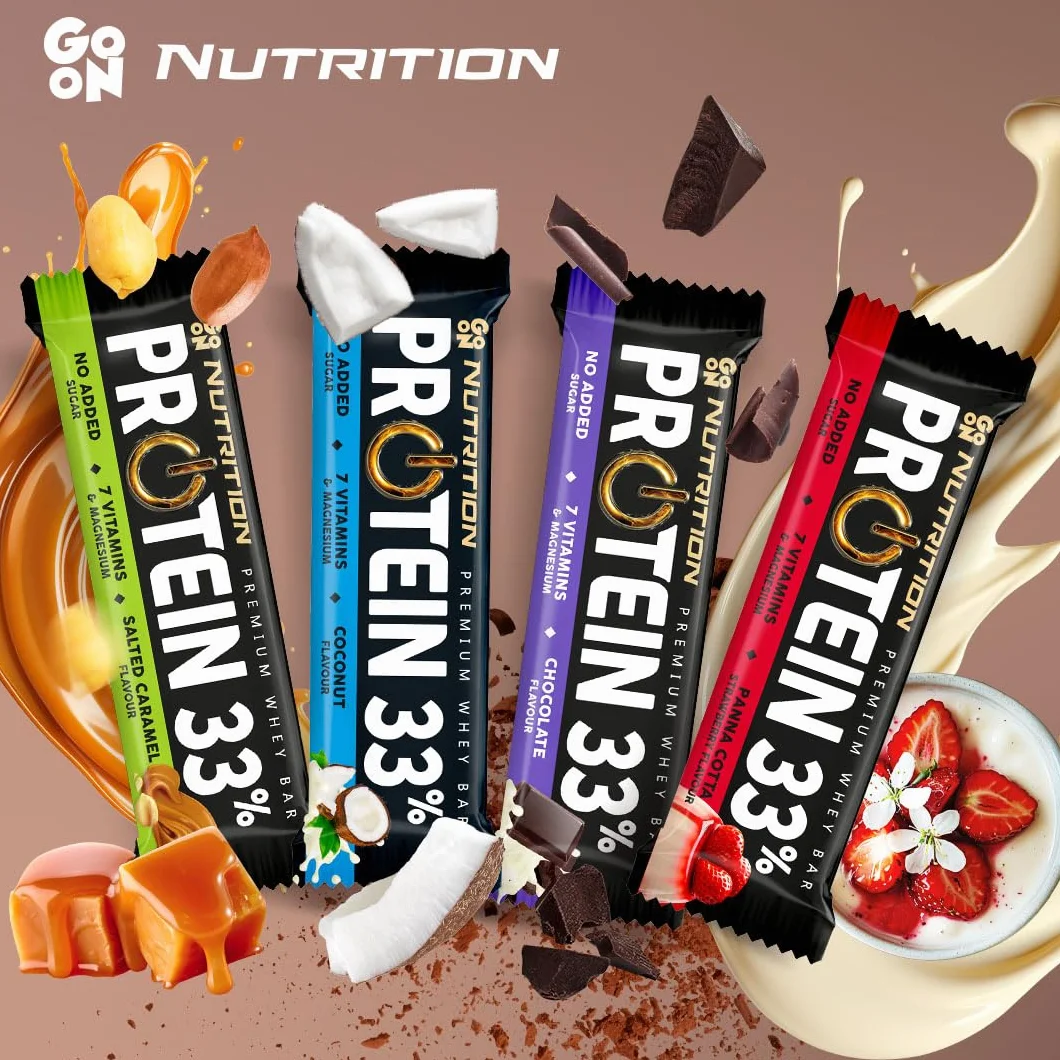GoOn NUTRITION Baton proteinowy czekoladowy 25x50 g bez cukru 33%