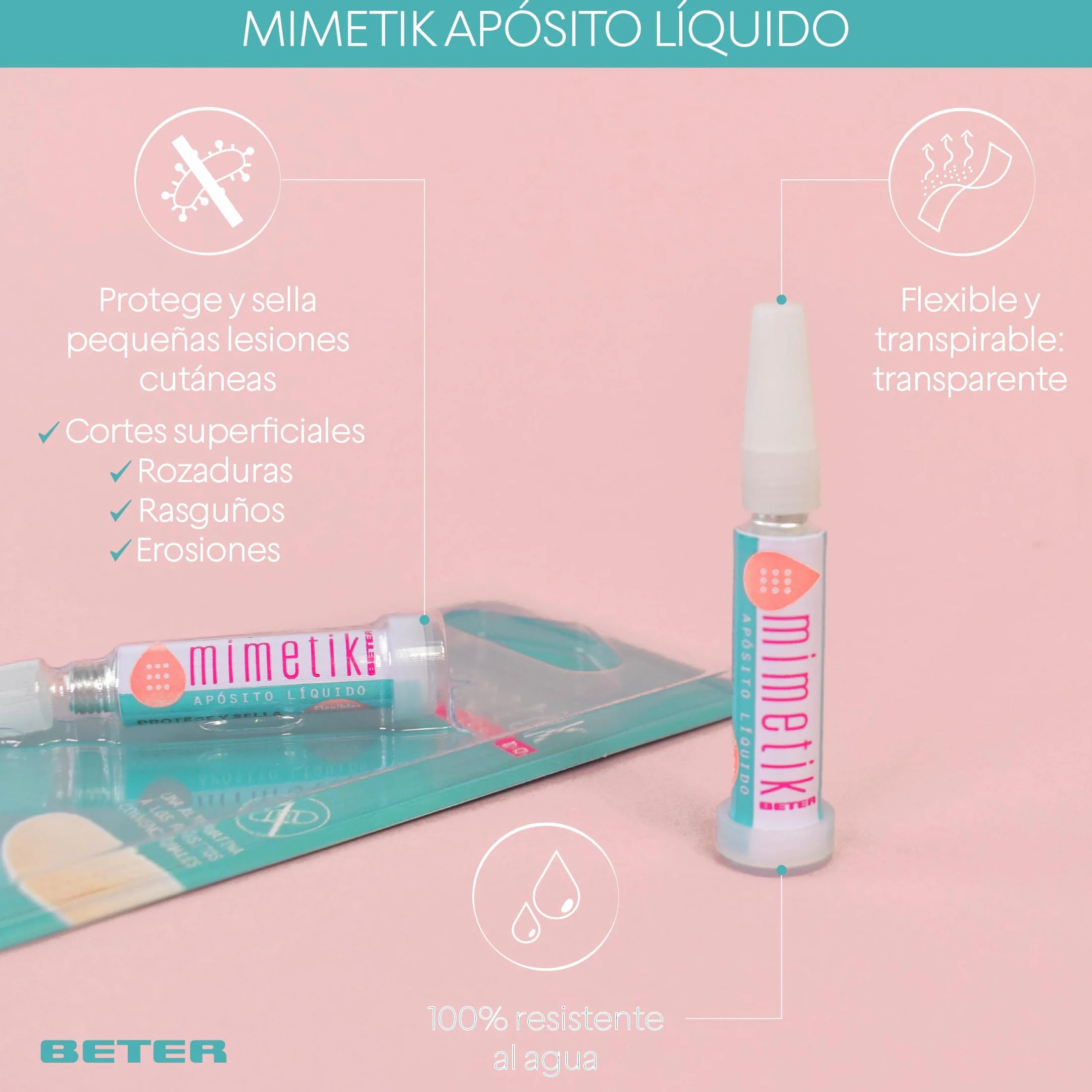 Beter Mimetik Liquid Transparent Band-Aid – wodoodporna warstwa ochronna, druga skóra