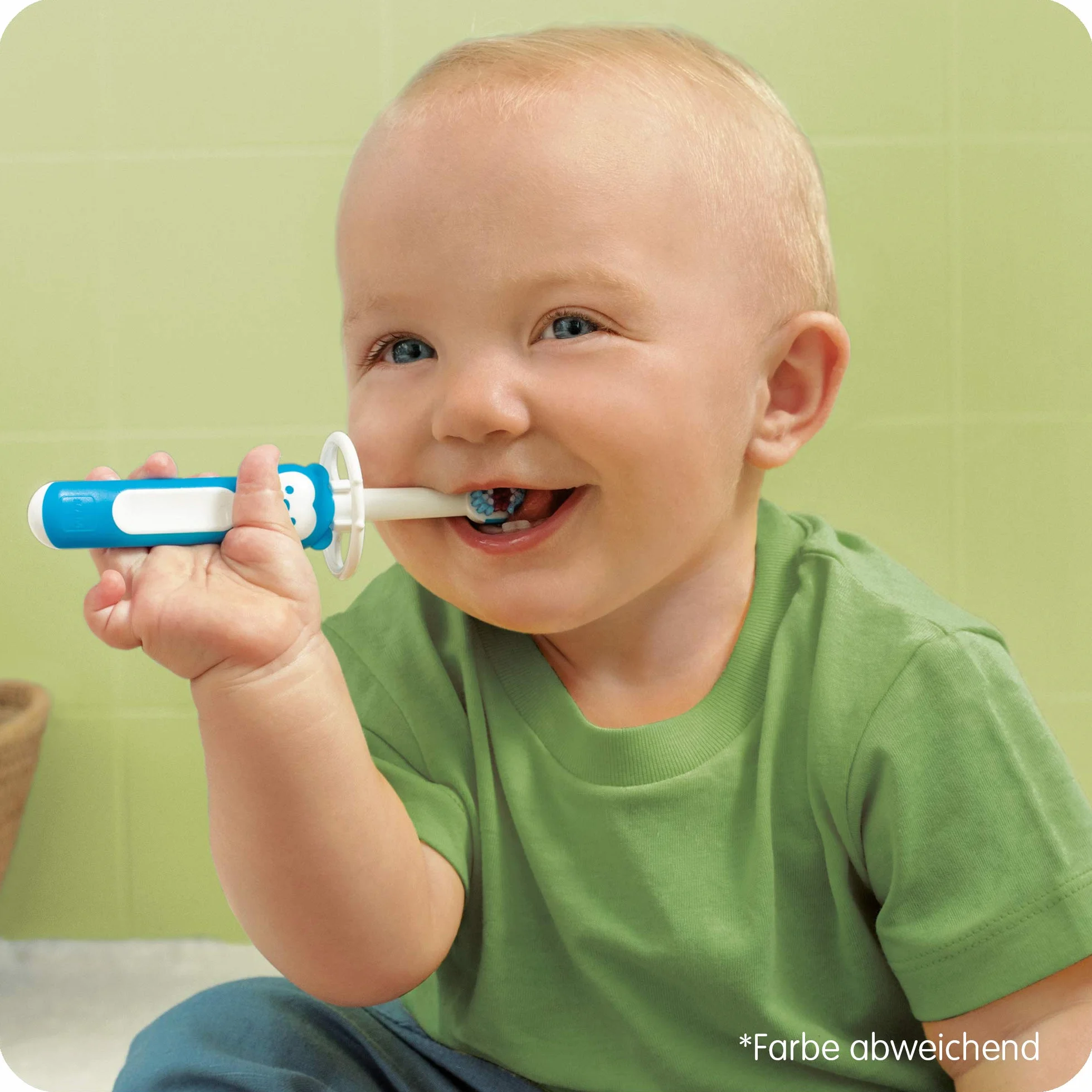 MAM Baby's Brush w zestawie 2 szt. szczoteczka do zębów dla niemowląt z krótkim uchwytem do łatwego trzymania, szczoteczka do zębów dla dzieci do delikatnego czyszczenia zębów, od 6+ miesięcy,