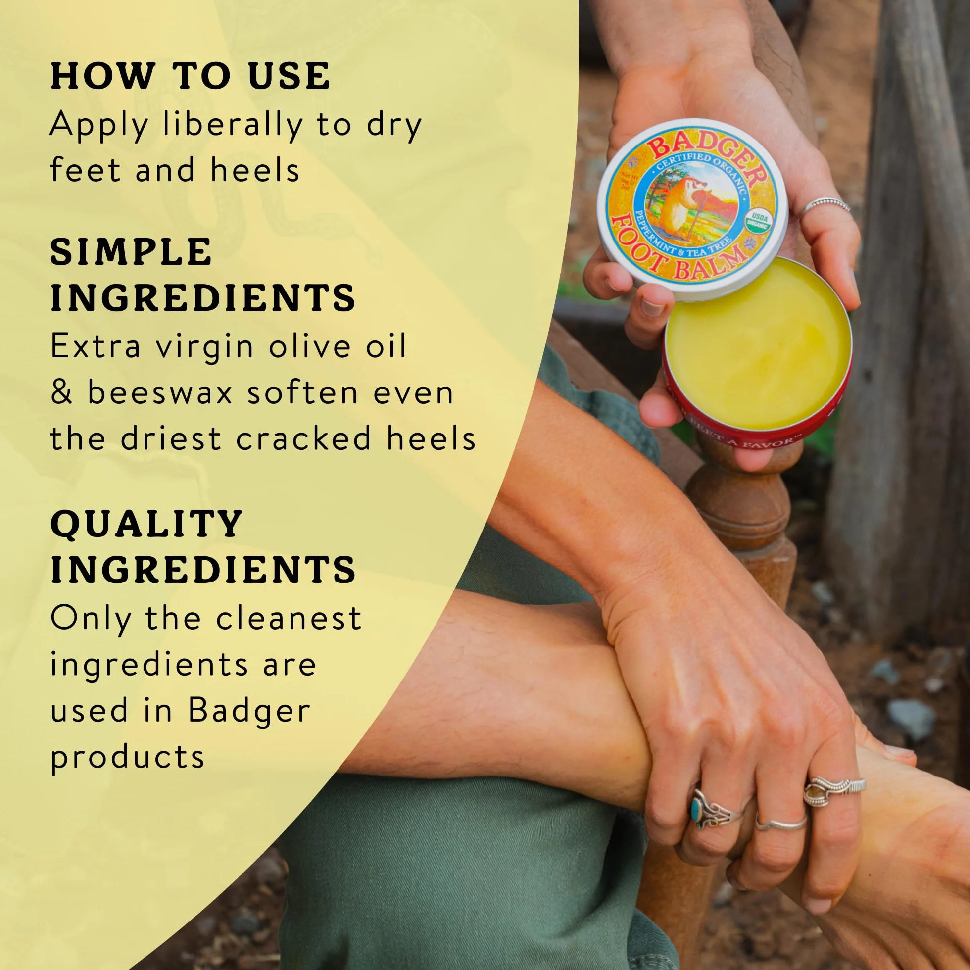 Badger Foot Balm – balsam do stóp, 1 opakowanie (1 x 56 g)