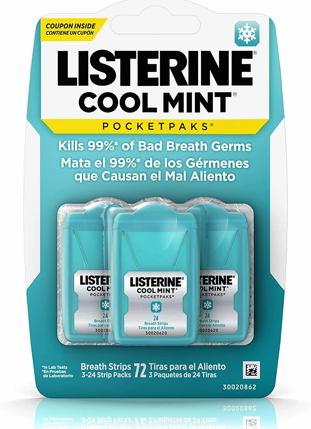 Listerine PocketPaks, Cool Mint, 24 paski (opakowanie po 12) Listerine