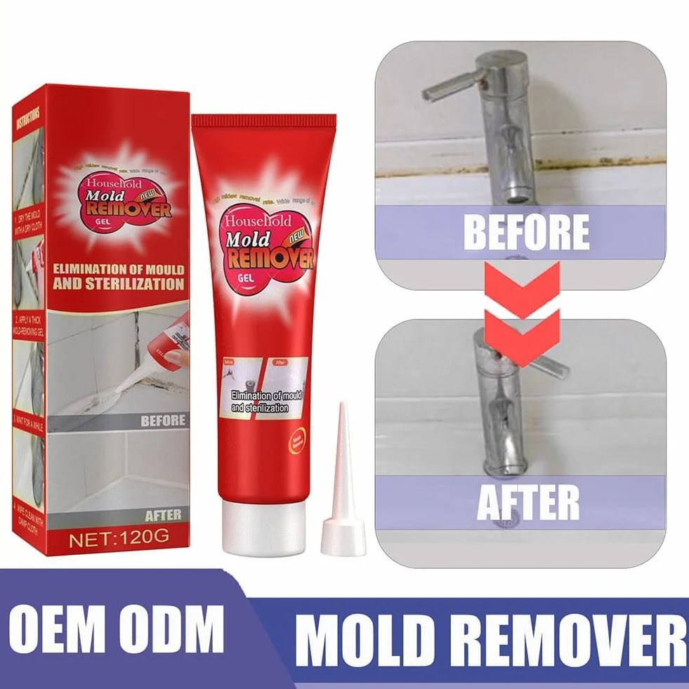 2 pcs Flinzor Mold Remover,Magic Mold Remover Gel,Powerful Quick Mold Remover Gel,Household Mould Removal Gel for Kitchen Bathroom Tile Stains Sink