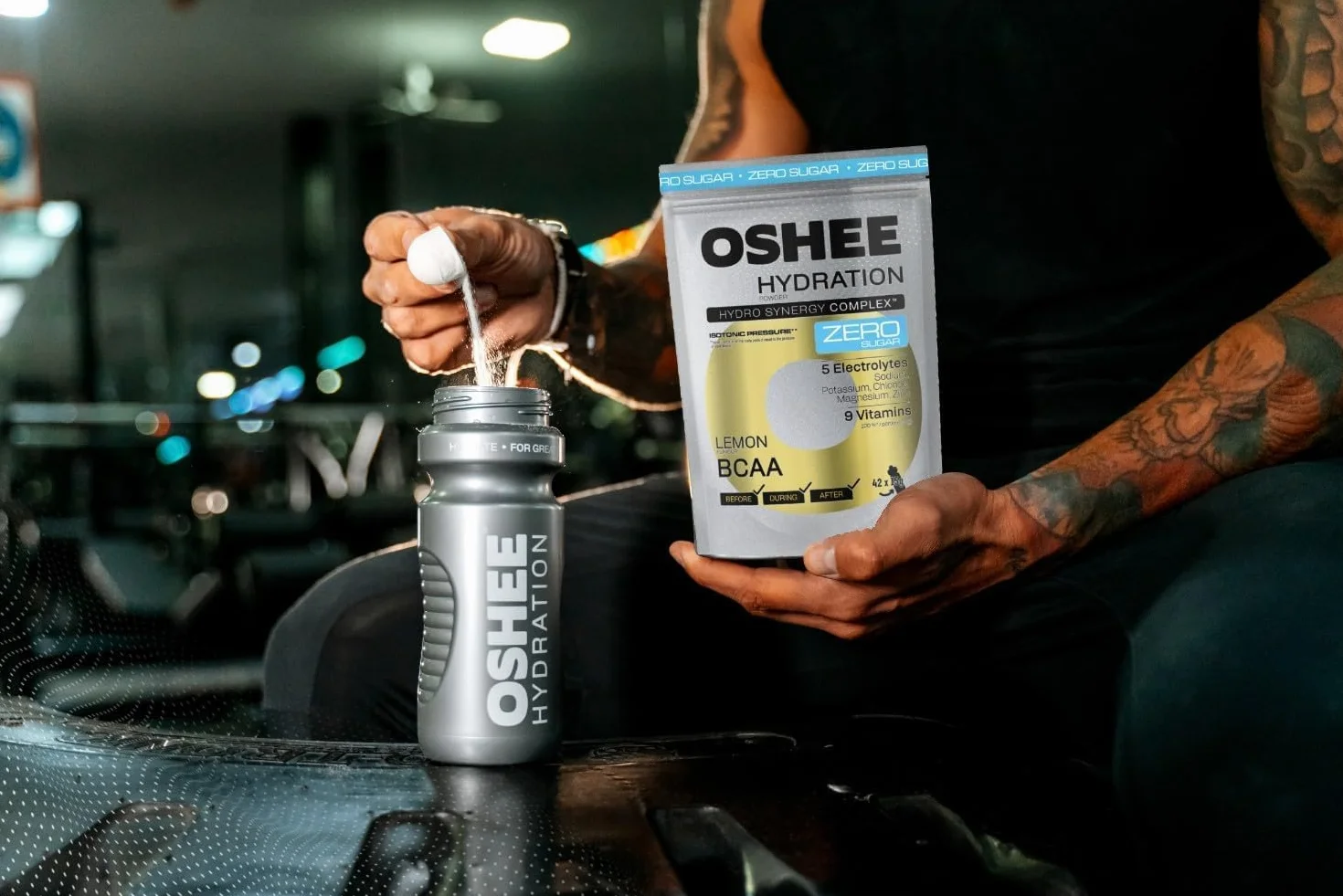 OSHEE Hydration Zero Sugar proszek Lemon BCAA 630 g