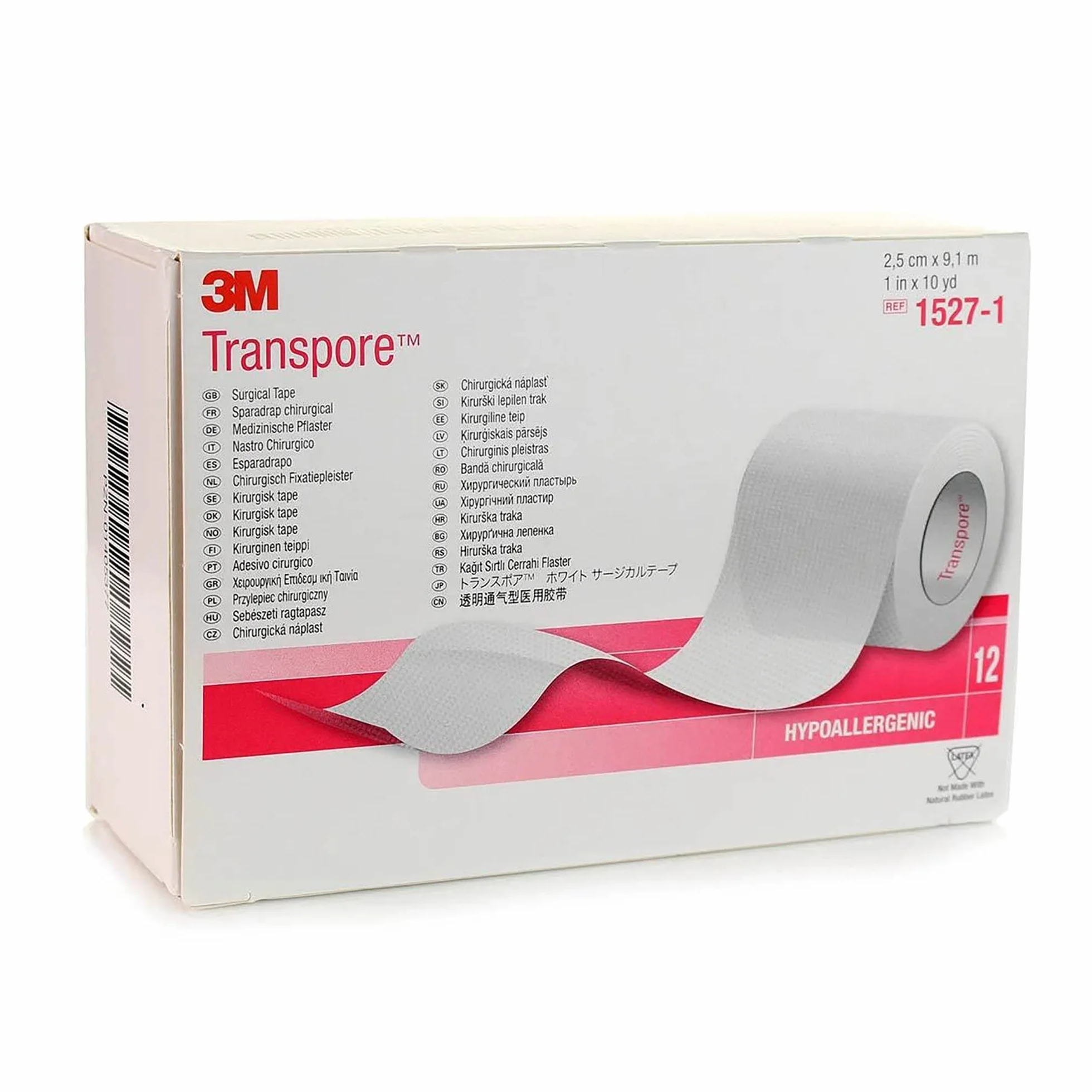 3M Transpore Tape 2,5 cm x 10 jd pudełko: 12