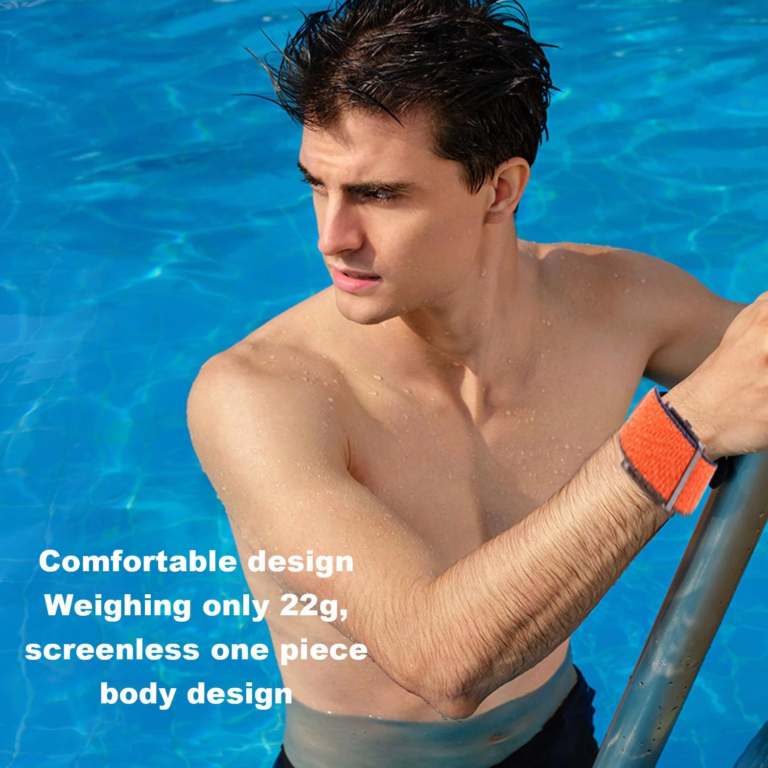 Inteligentna Bransoletka Fitness Tracker z 127 Trybami Sportowymi, Pomiar Snu, Budzik (Orange)