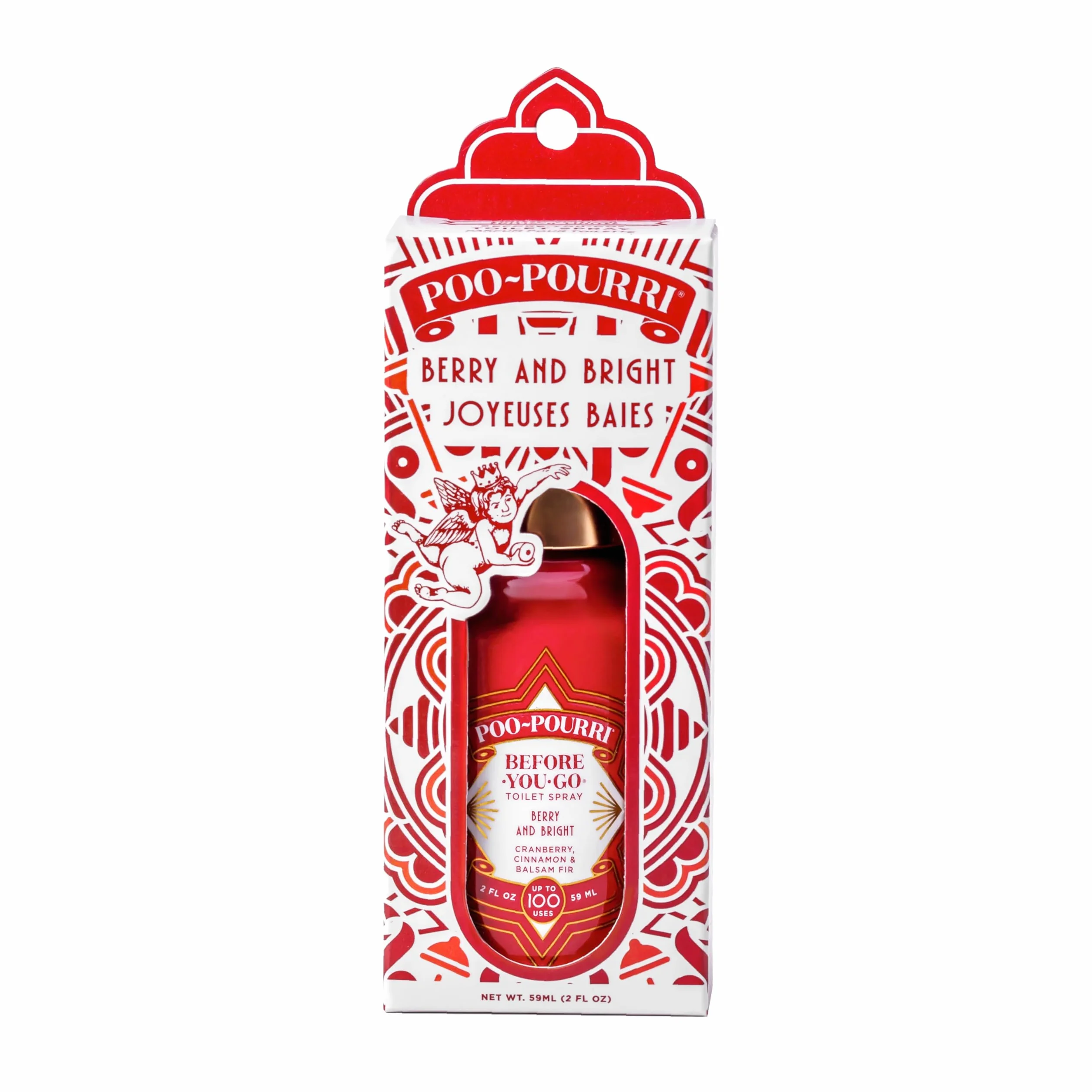 Pourri Łazienkowy odświeżacz powietrza w sprayu, do toalety Before-You-Go Poo-Pourri – jagodowy i jasny dezodorant łazienkowy i olejek eteryczny w sprayu – przybory toaletowe w rozmiarze podróżnym na