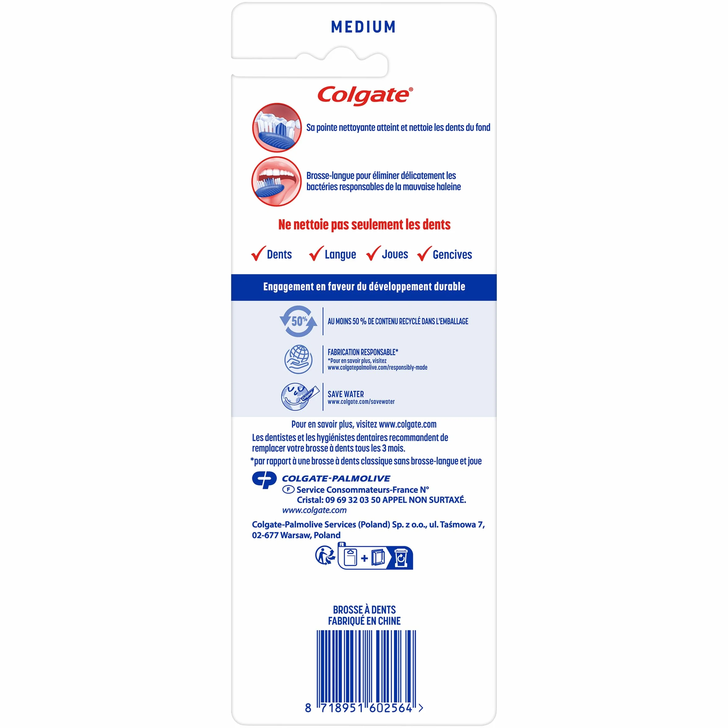 Colgate Multi Action Medium Szczoteczka 4 Sztuki