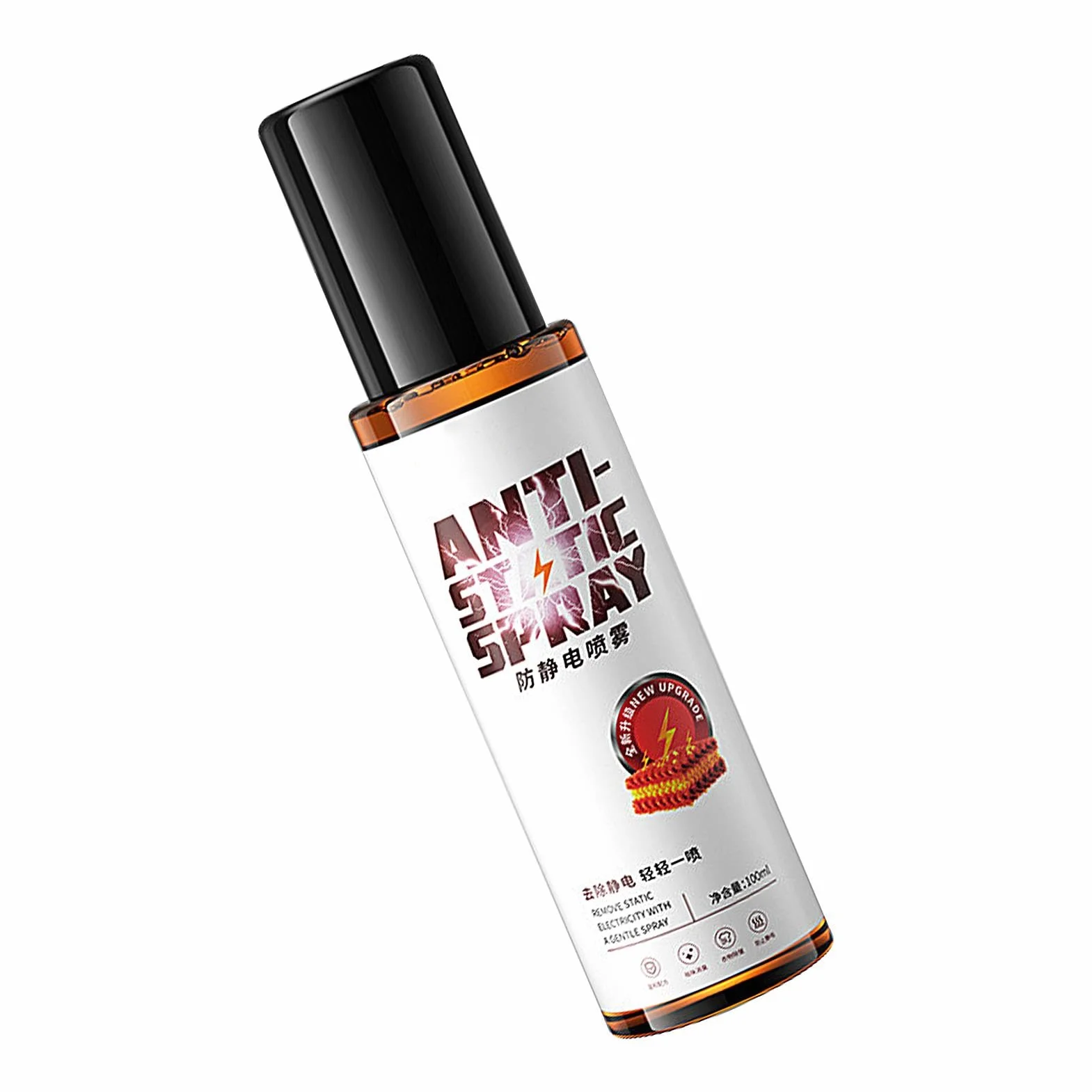 Antystatyczny spray, spray do odświeżania tkanin, statyczny środek do usuwania elektryczności, natychmiastowy środek do usuwania statycznego, antystatyczny eliminator, 100 ml antystatyczny spray do