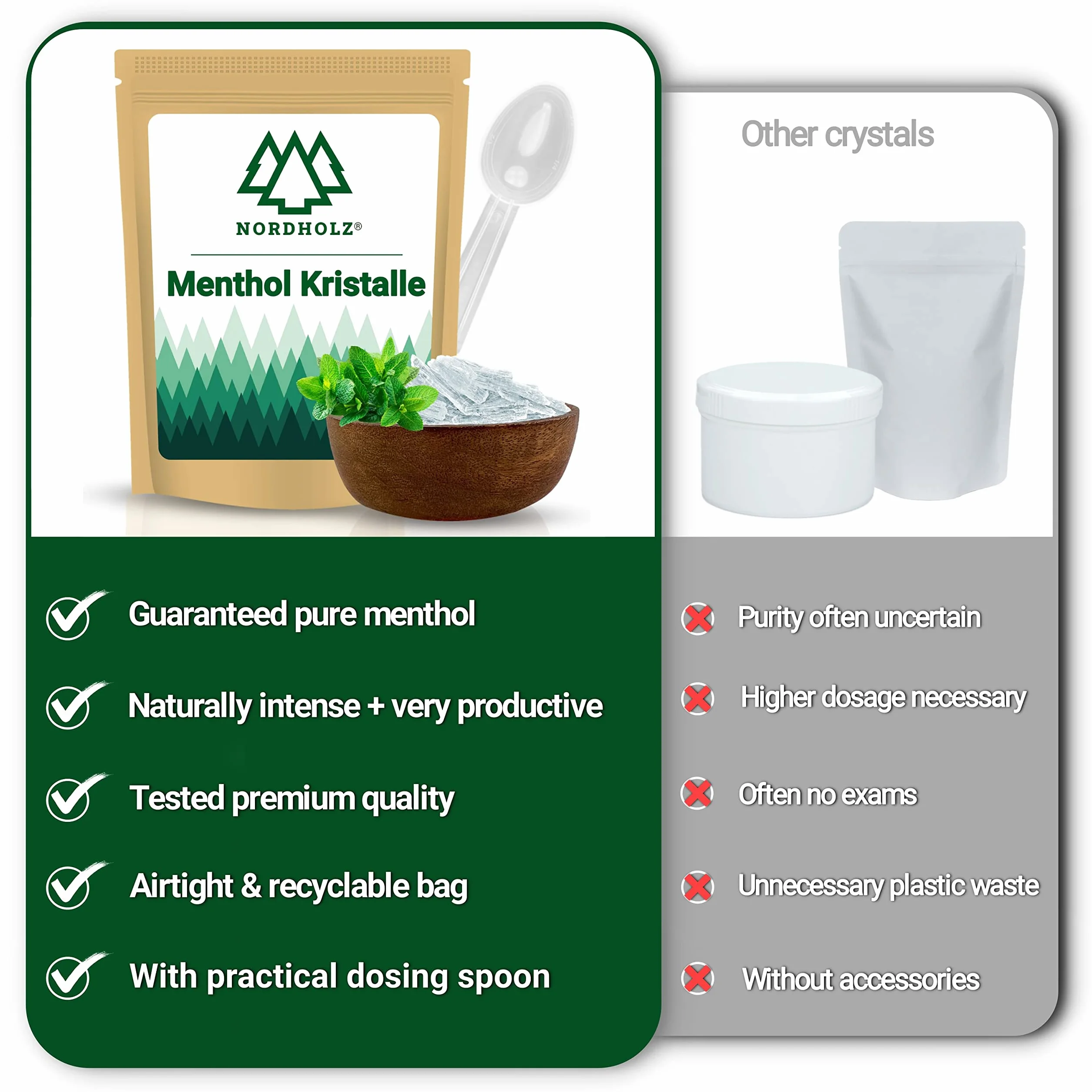 NORDHOLZ® Menthol Crystals 50 g do sauny 100% olejek miętowy
