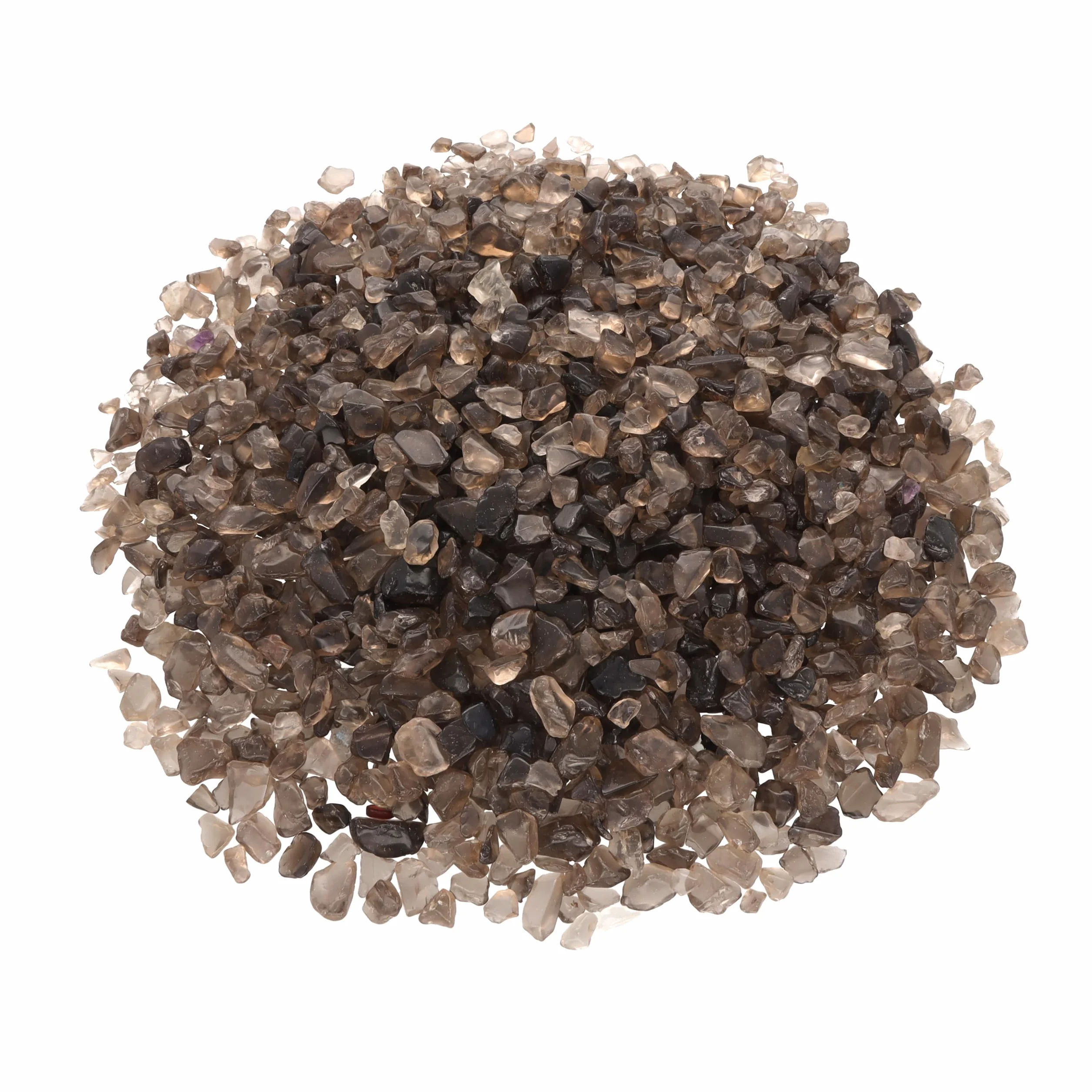 Kwarc dymny, mini kamienie bębnowe, średnica 3-5 mm, żetony z kamienia szlachetnego w jakości premium (100 g)