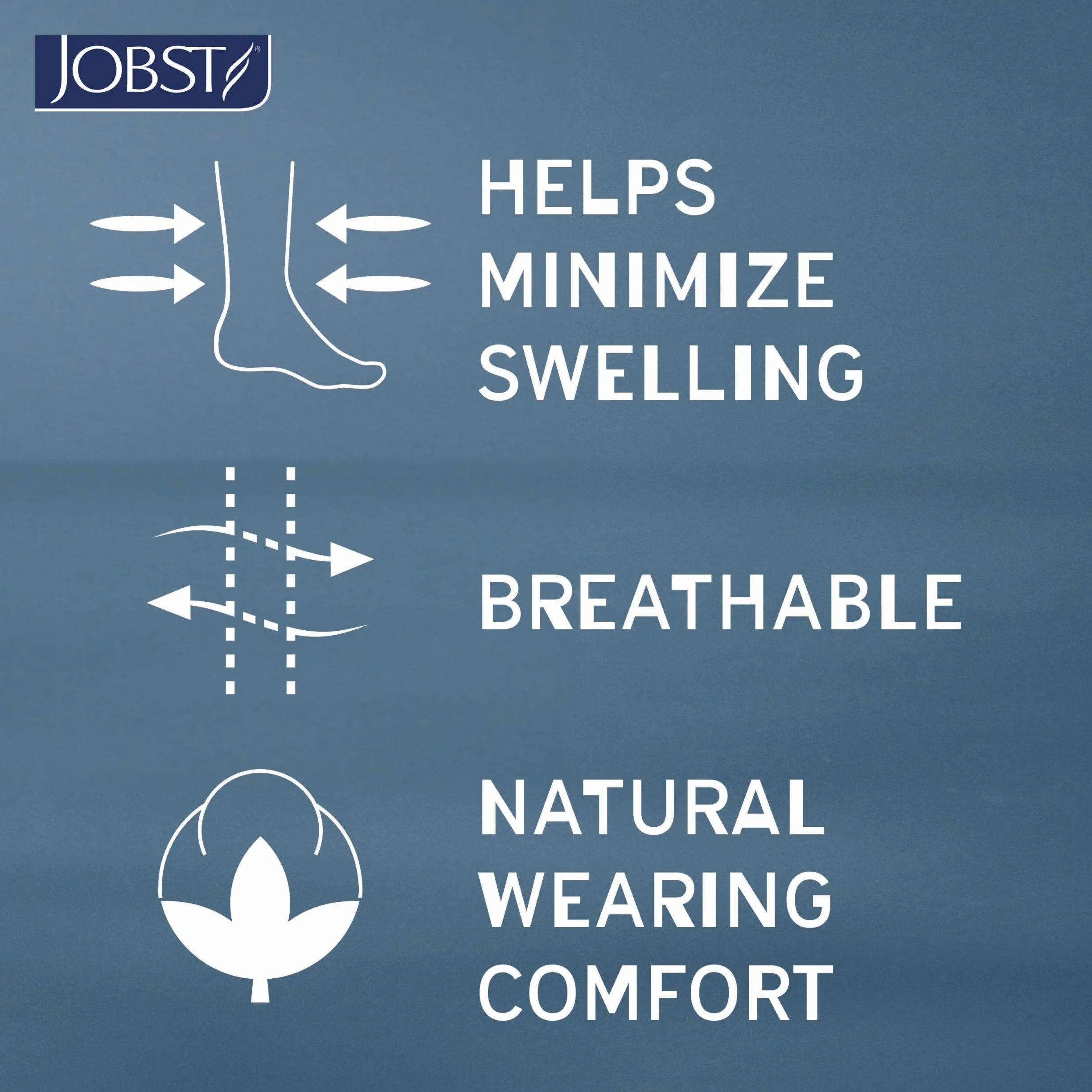 JOBST Pończochy podróżne przeciwzakrzepowe, czarne, rozmiar 4, bawełna 33%