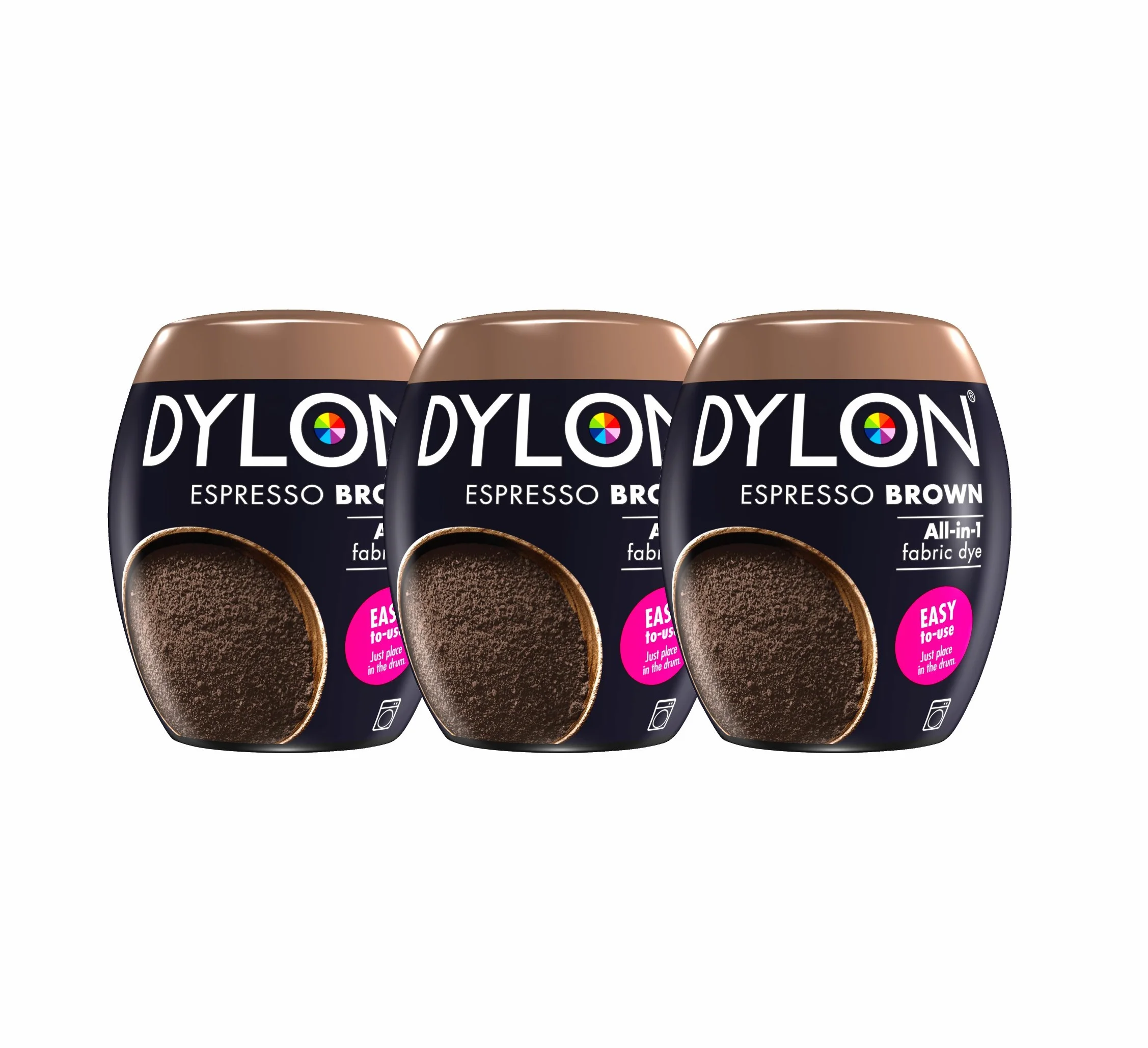 New Dylon 350 g espresso brązowy barwnik maszynowy w kapsułkach 3 szt
