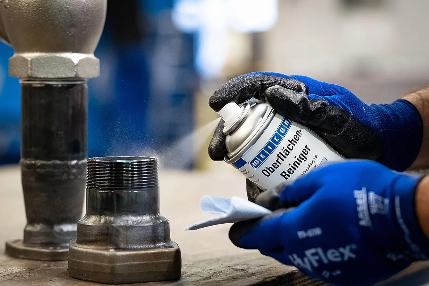 WEICON Środek do czyszczenia powierzchni 400 ml, bezbarwny odtłuszczacz rozpuszczalnikowy do przygotowania powierzchni klejonych i czyszczenia metalu