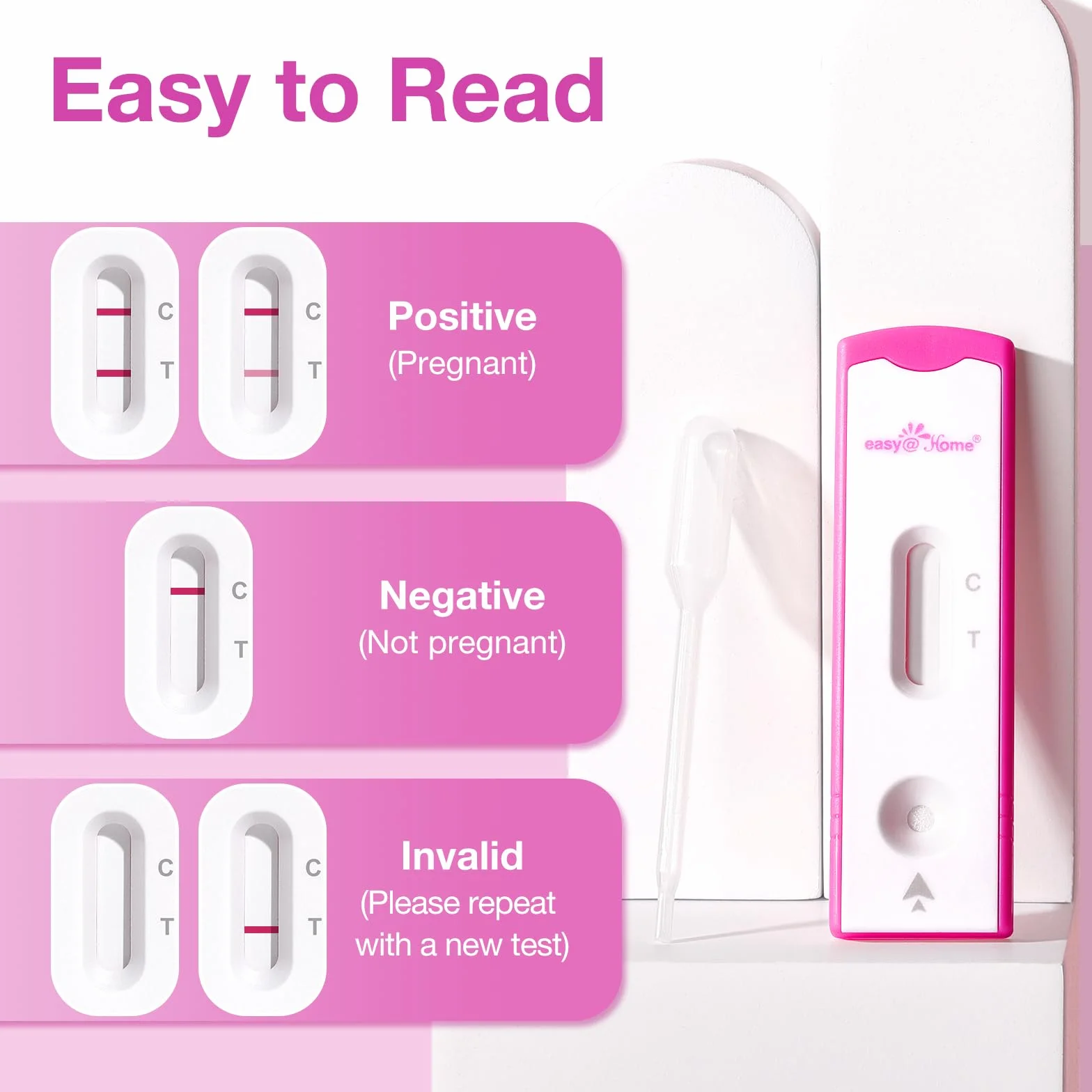 Easy@Home 10 x wczesny test ciążowy, czuły i szybki test ciąży, ultra wczesny test HCG, 10 mIU/ml – precyzyjne wyniki