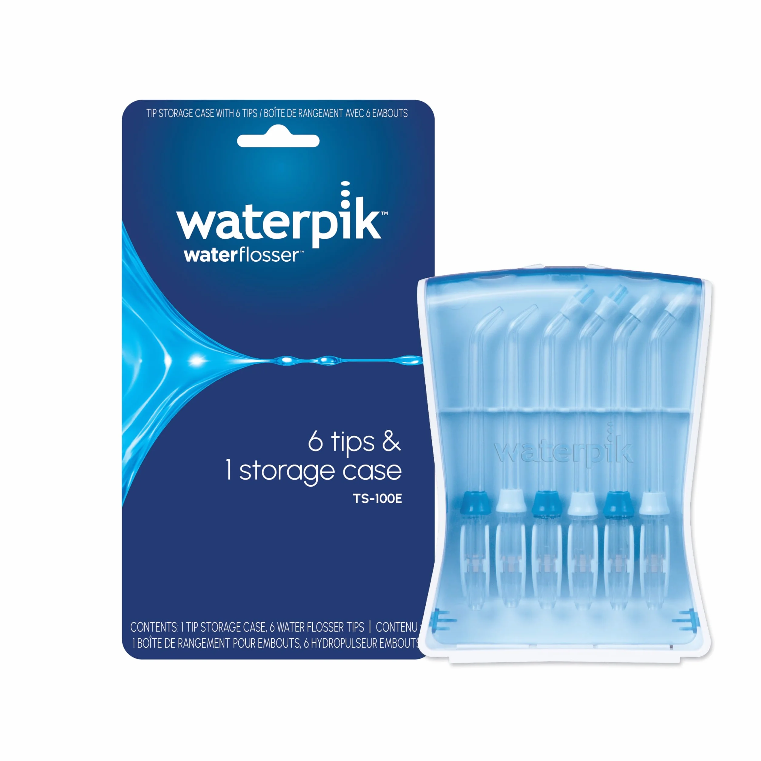 Waterpik Zestaw 6 Końcówek Wymiennych do Irygatora, Klasyczne, Ortodontyczne, do Uzupełnień Protetycznych