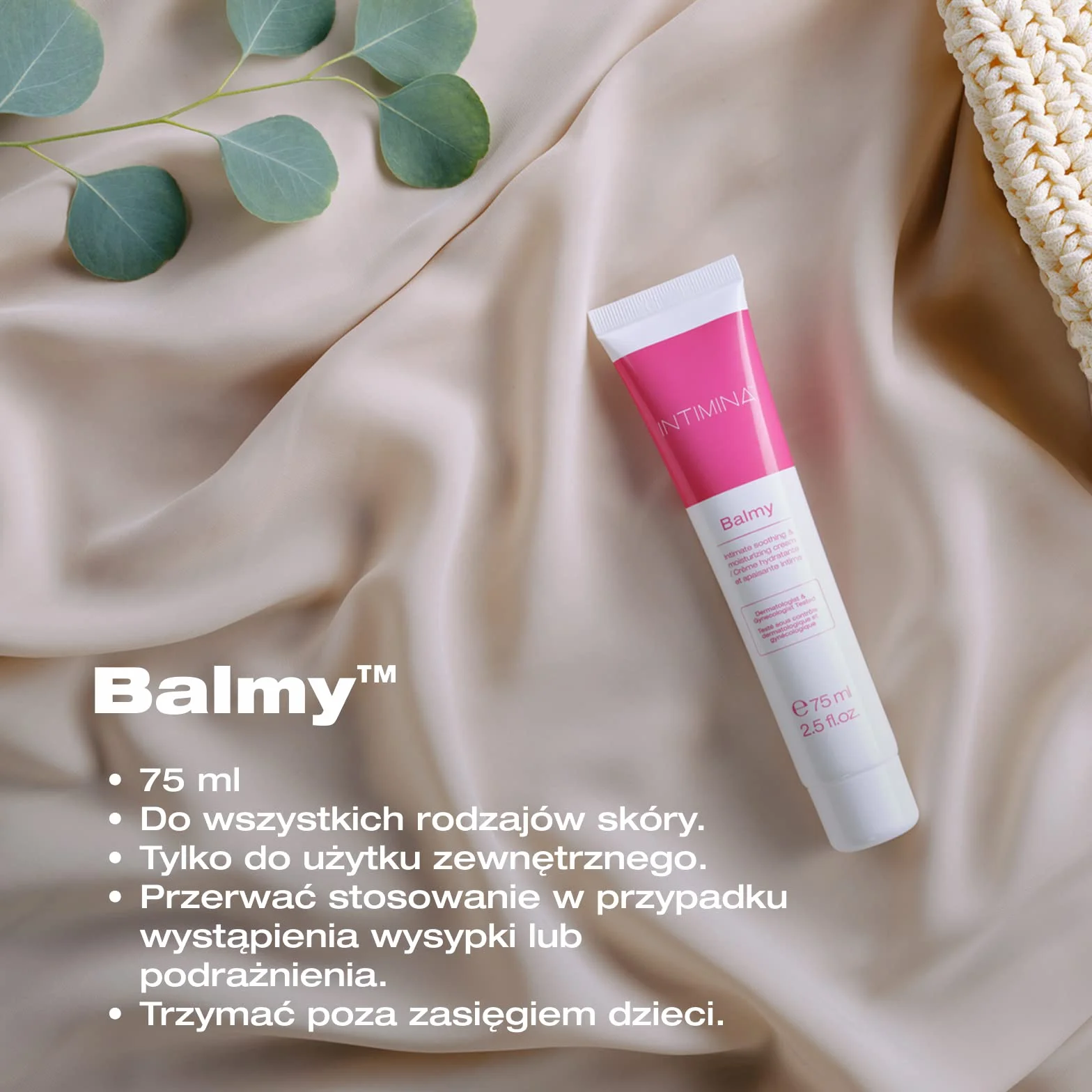 INTIMINA Balmy: krem intymny nawilżająco-łagodzący do pochwy