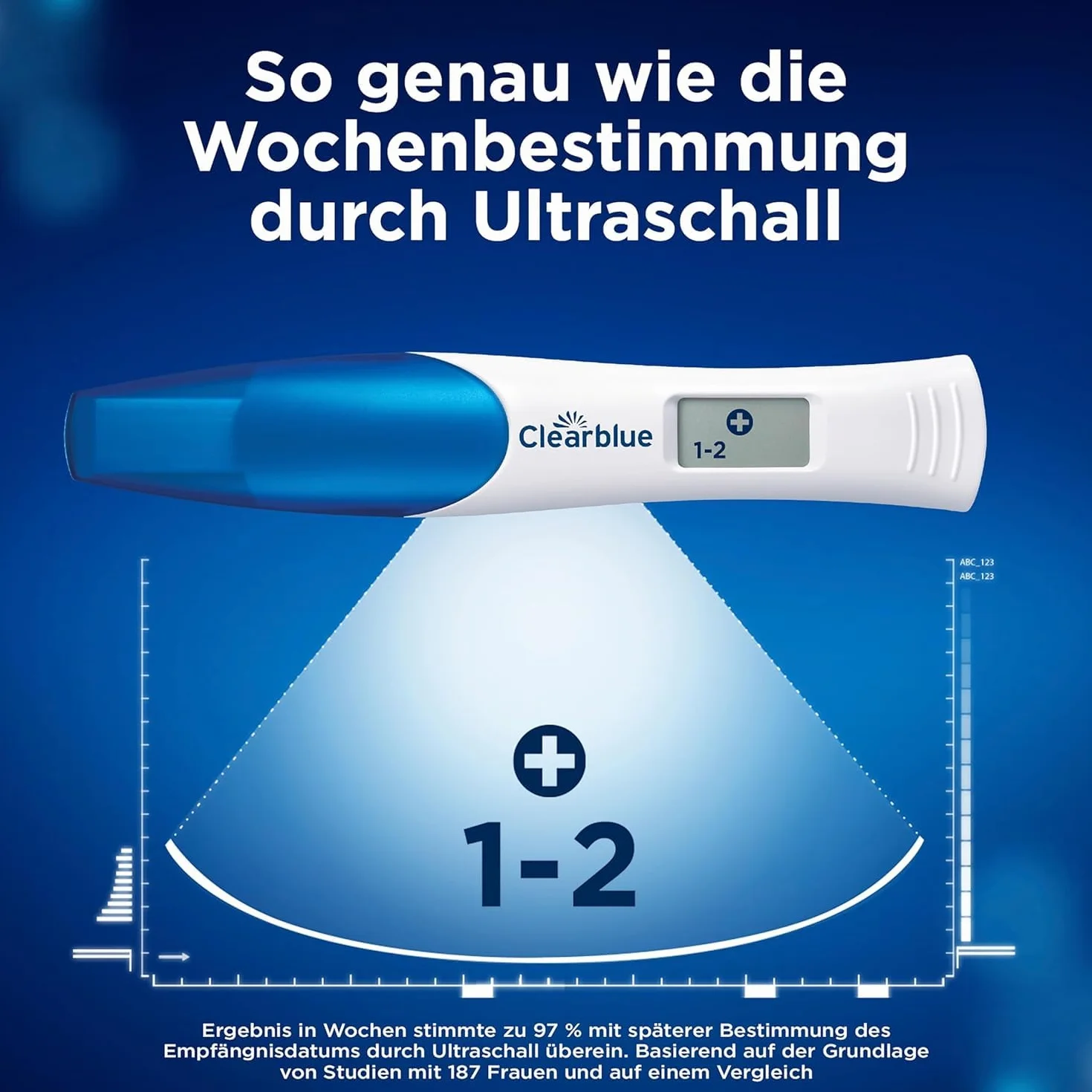 Clearblue Zestaw testów ciążowych Double-Check Wczesny i tydzień, 2 testy (1 cyfrowy 25 mIU/ml, 1 wizualnie 10 mIU/ml), test ciążowy/test wczesnej ciąży, oznaczenie tygodnia ciąży