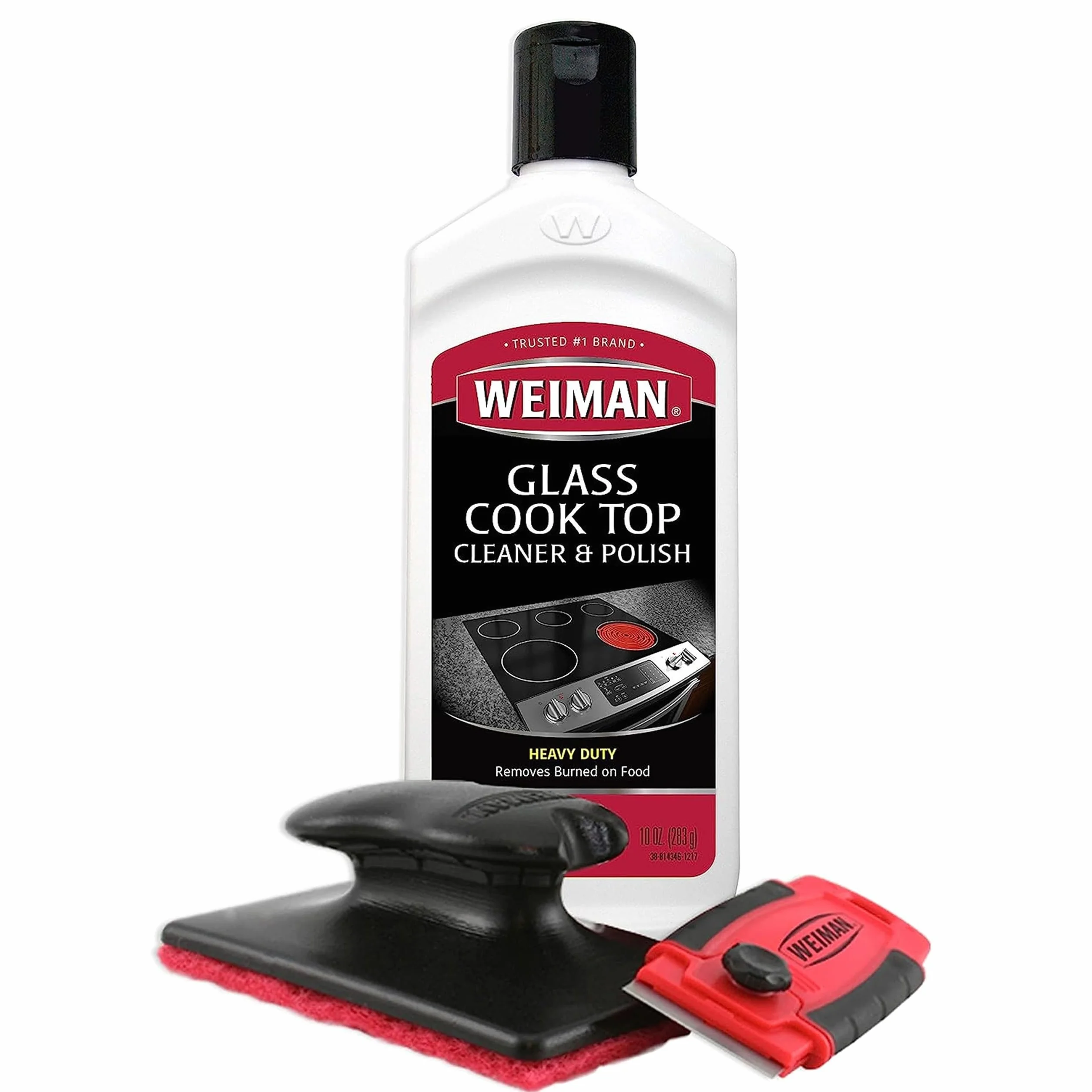 Weiman Glass Cook Top Cleaner and Polish Zestaw do czyszczenia płyt kuchennych z gąbką 300 ml