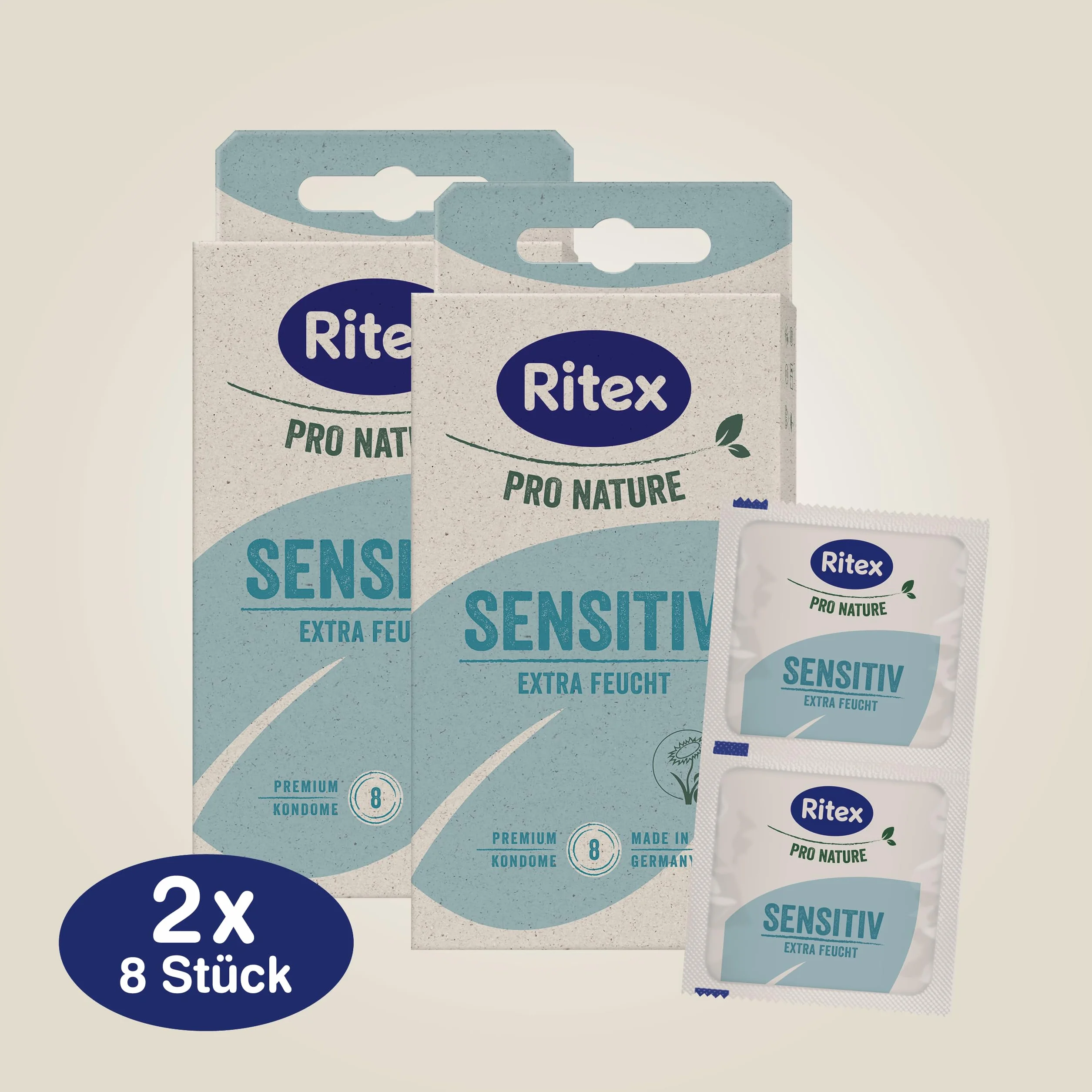Ritex Sensitiv Prezerwatywy 2 x 8 szt.
