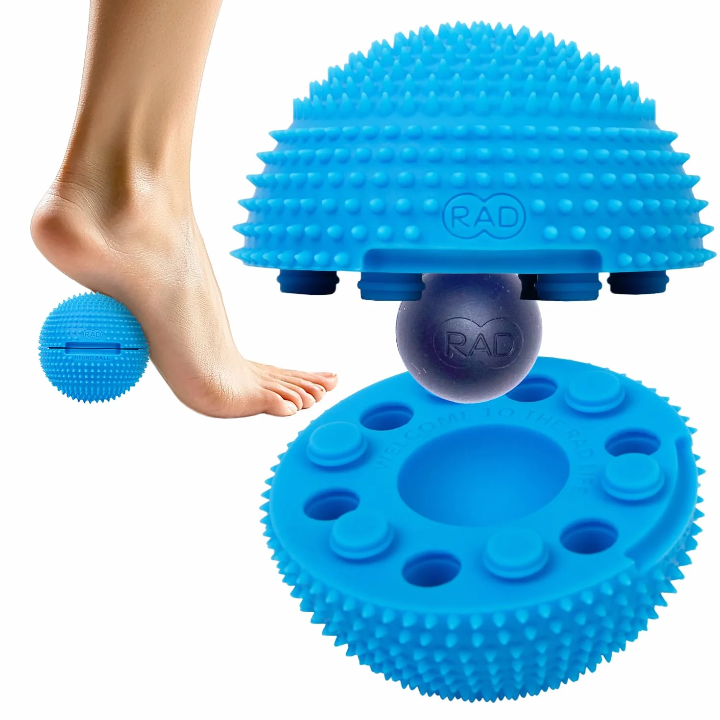 Neuro Ball narzędzie do uwalniania mięśniowo-powięziowego, teksturowana piłka do masażu stóp, do samodzielnego masażu, mobilności i regeneracji