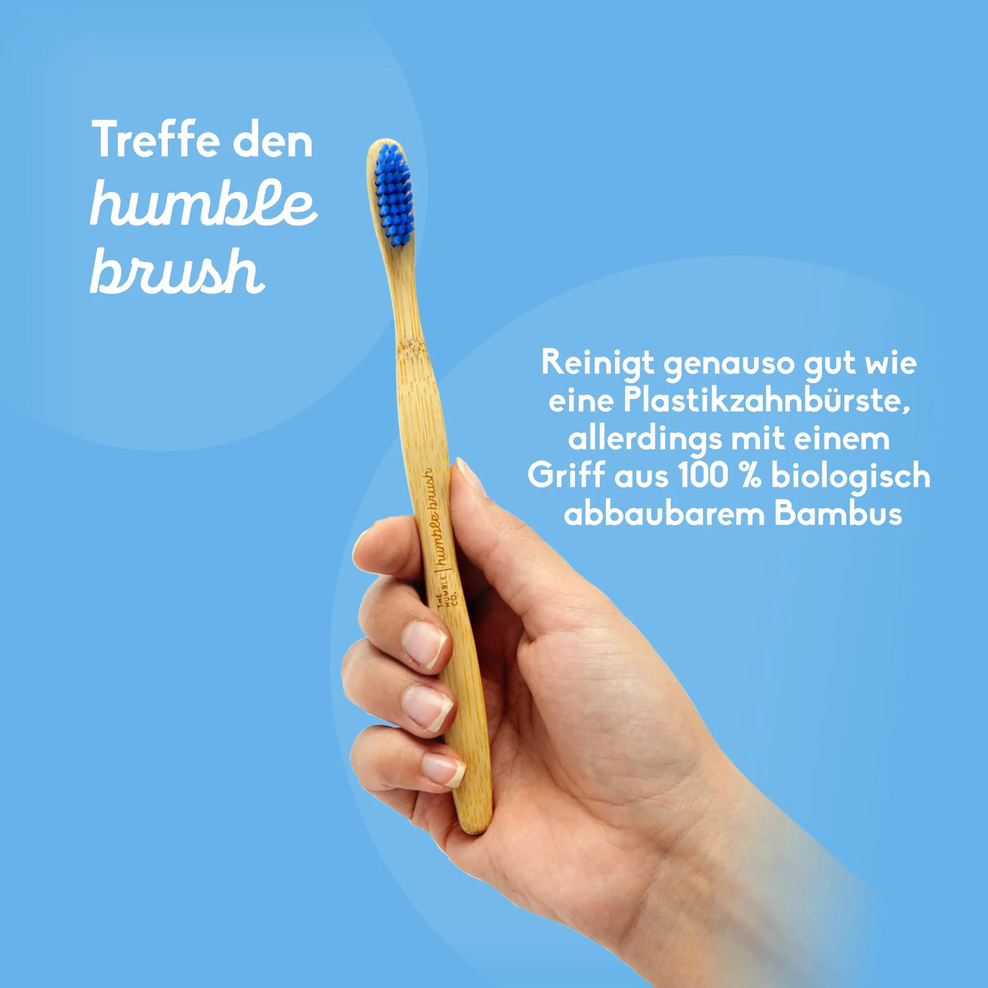 The Humble Co. Zestaw bambusowych szczoteczek do zębów, 5 sztuk, średniej wielkości włosie, biodegradowalne, przyjazne dla środowiska, wegańskie do codziennej pielęgnacji jamy ustnej, dopuszczone przez dentystów
