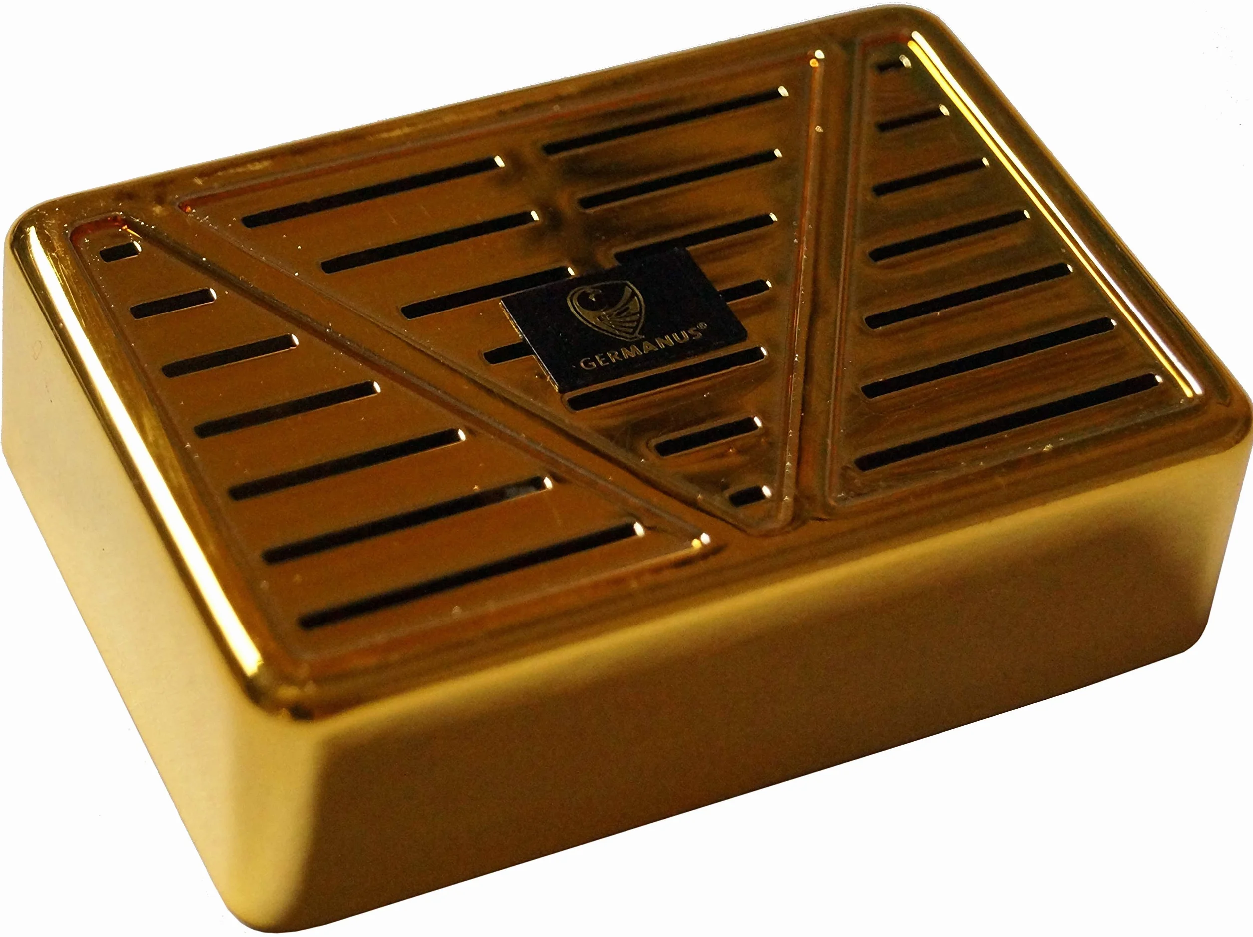 GERMANUS Humidor Nawilżacz do cygar quad złoty z kryształami