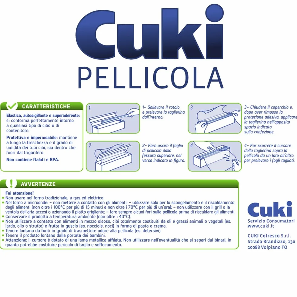 Cuki Folia Superadhezyjna - 300 Metrów - Przecinarka przesuwna - 1 opakowanie