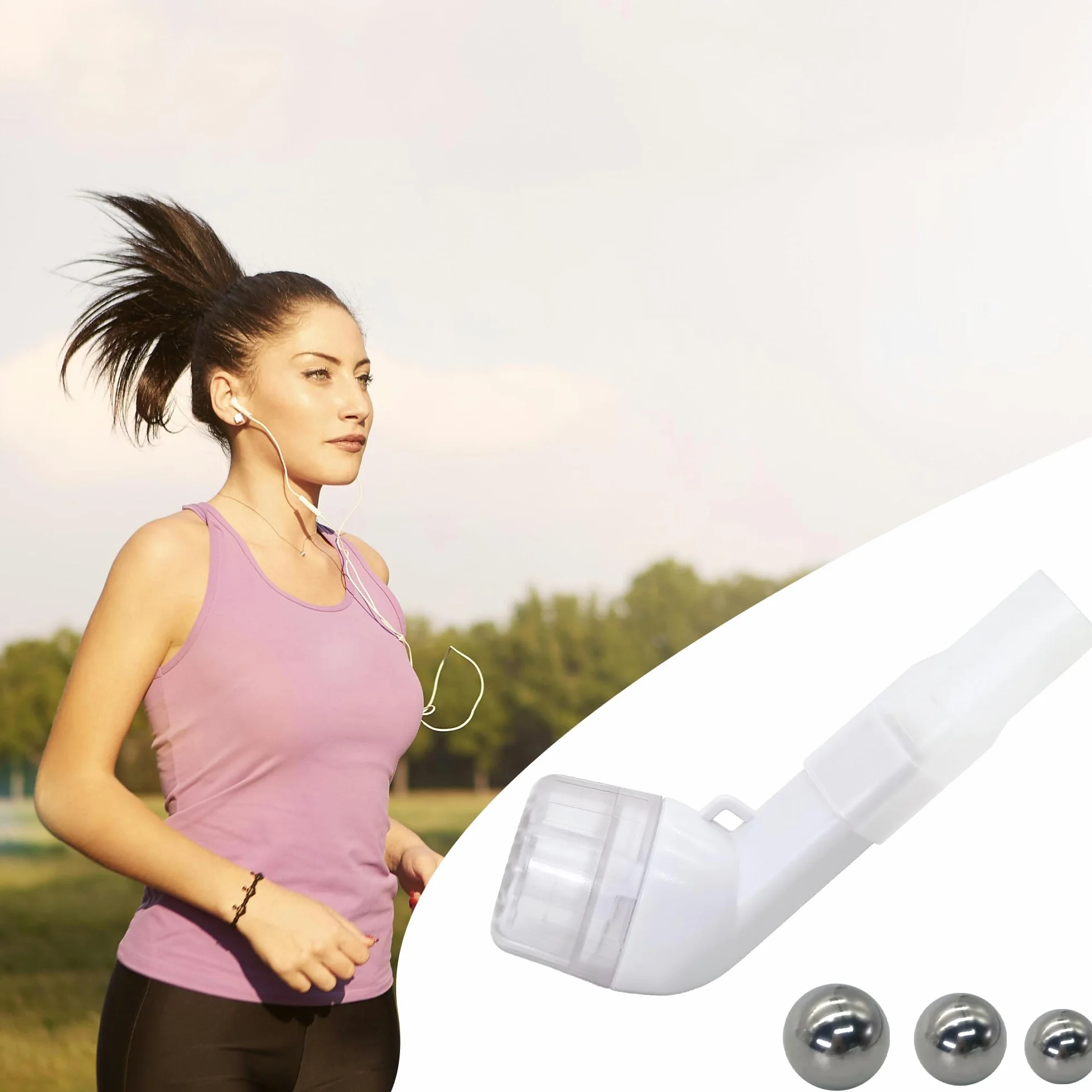 Trener Oddychania Płuc OPEP Respirator Terapia Oczyszczanie Płuc Biały