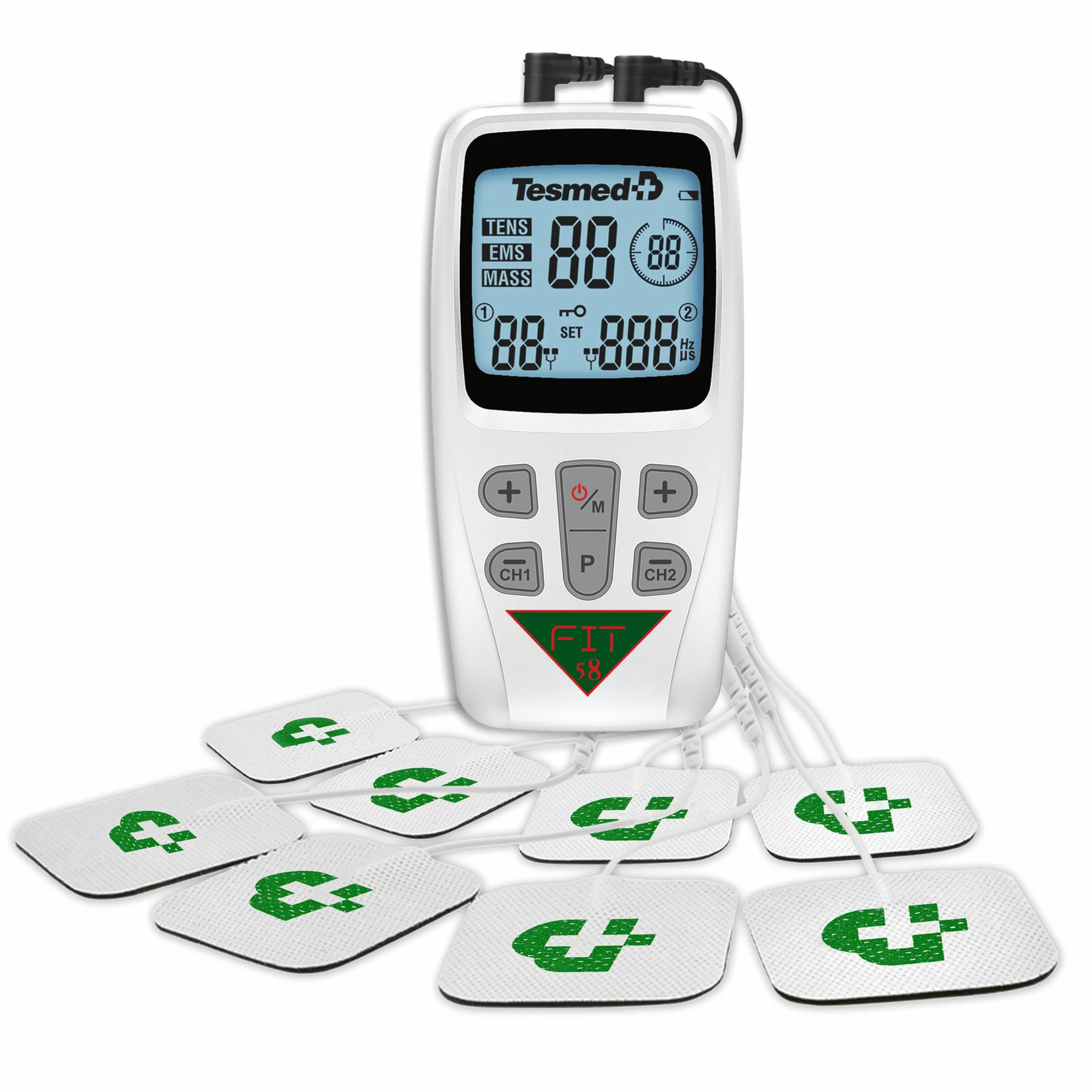 Tesmed FIT 5.8 elektrostymulator mięśni EMS TENS 22 programy masaż ulga w bólu