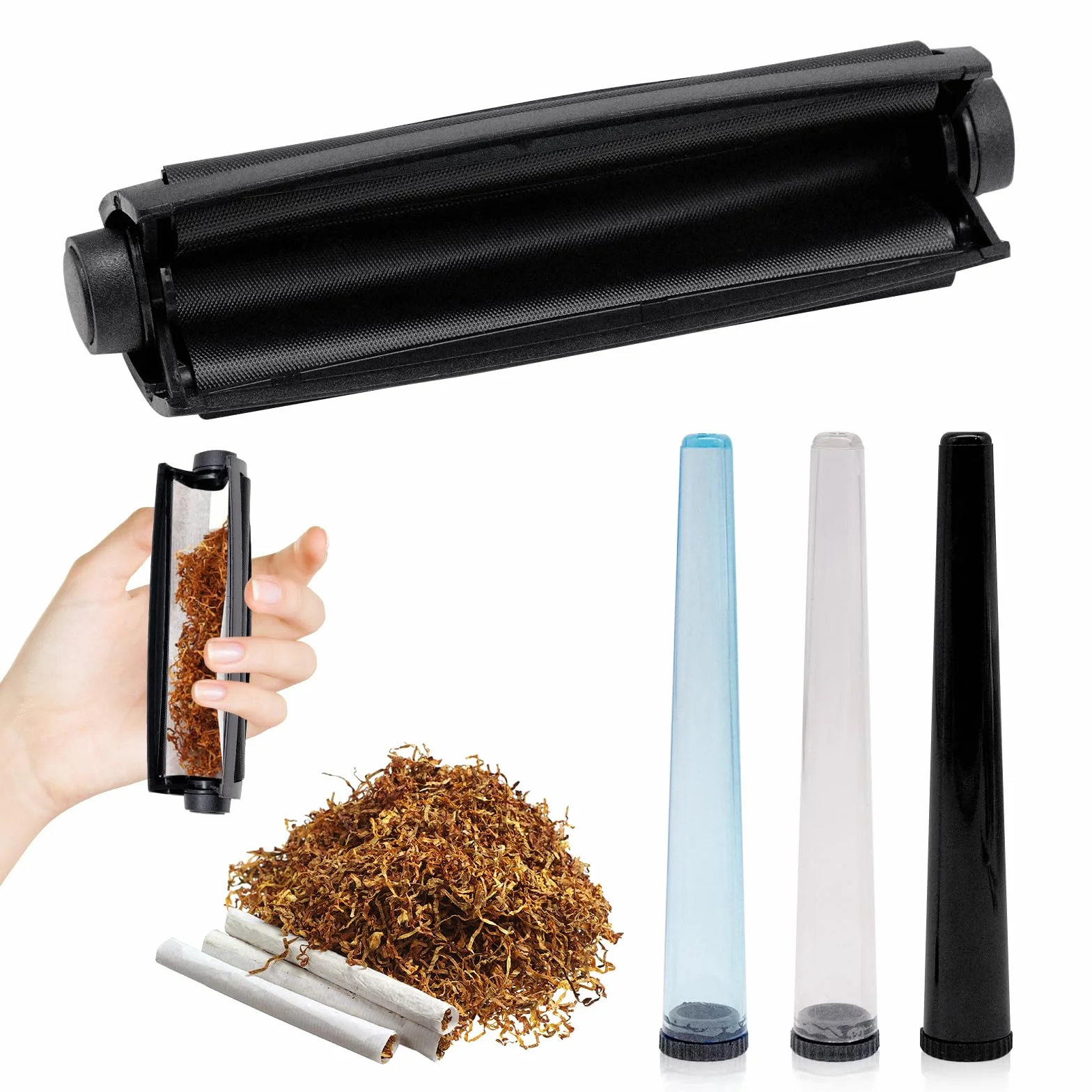 Joint Tokarka do papierosów 110 mm stożkowa pomoc w obracaniu się z 3 rurami do przechowywania papierosów