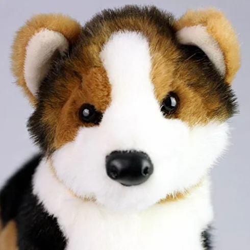 Zapamiętujące zwierzęta domowe trójkolorowe corgi pies - wypchane zwierzęta terapia dla osób z utratą pamięci spowodowaną starzeniem się i opiekunami